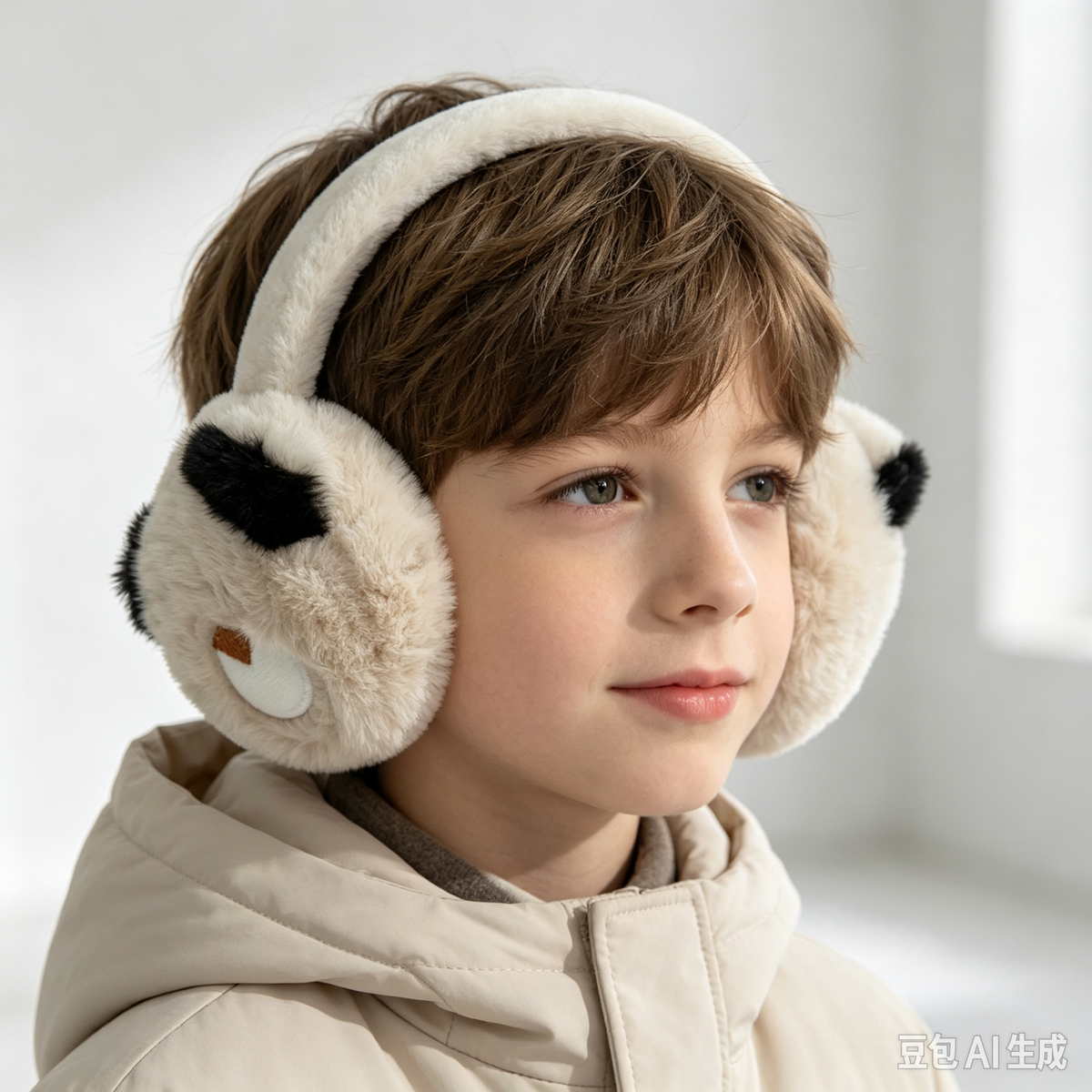Cache-oreilles enfant en peluche chaud(x12)#03e(副本)
