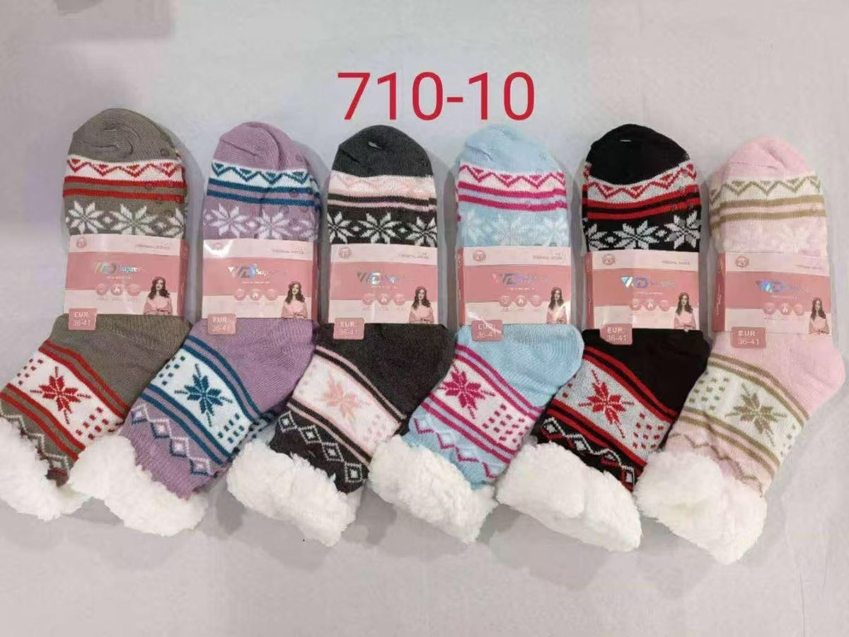FEMME Chaussettes fourrées Hiver T36-41 (x12)#10