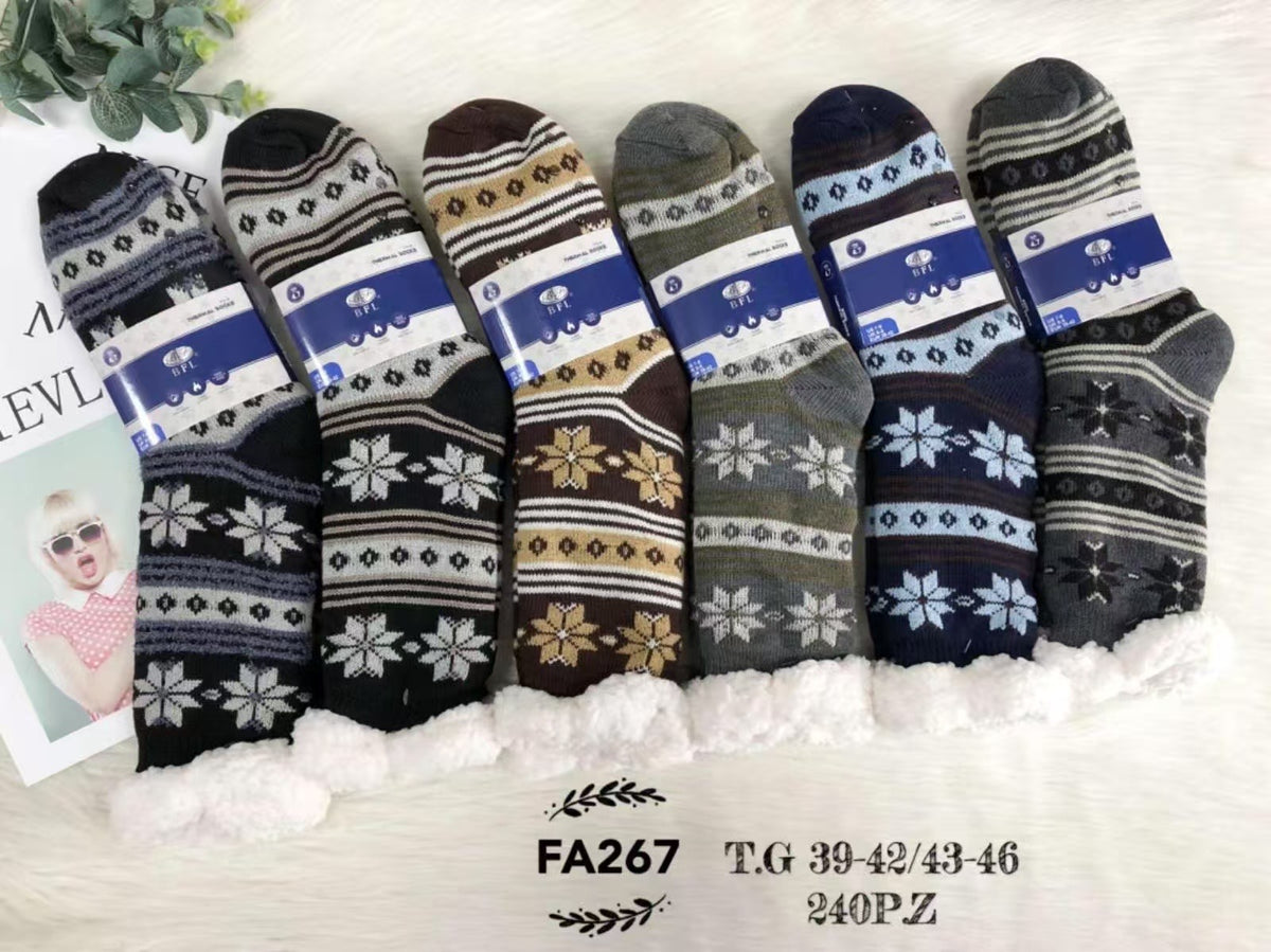 Chaussettes fourrées homme tout doux T40-46 (x12) #267