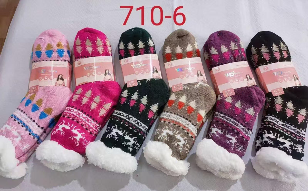 FEMME Chaussettes fourrées Hiver T36-41 (x12)#6