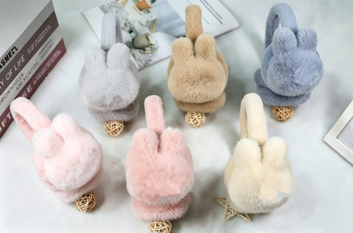 Cache-oreilles enfant en peluche chaud(x12)#0