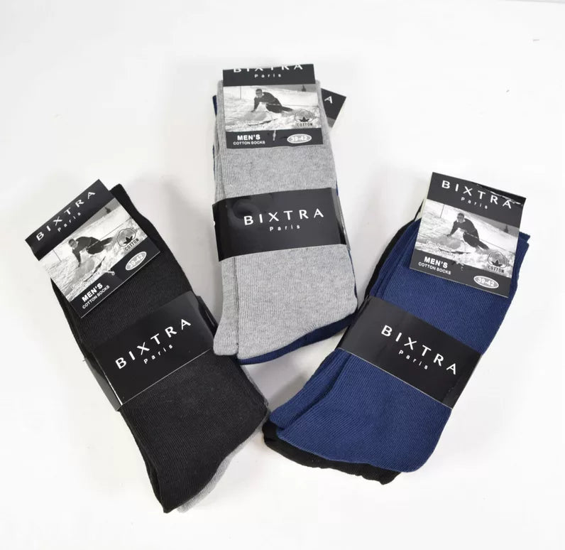 Chaussettes Homme Noir Sans Motif
 (x24)