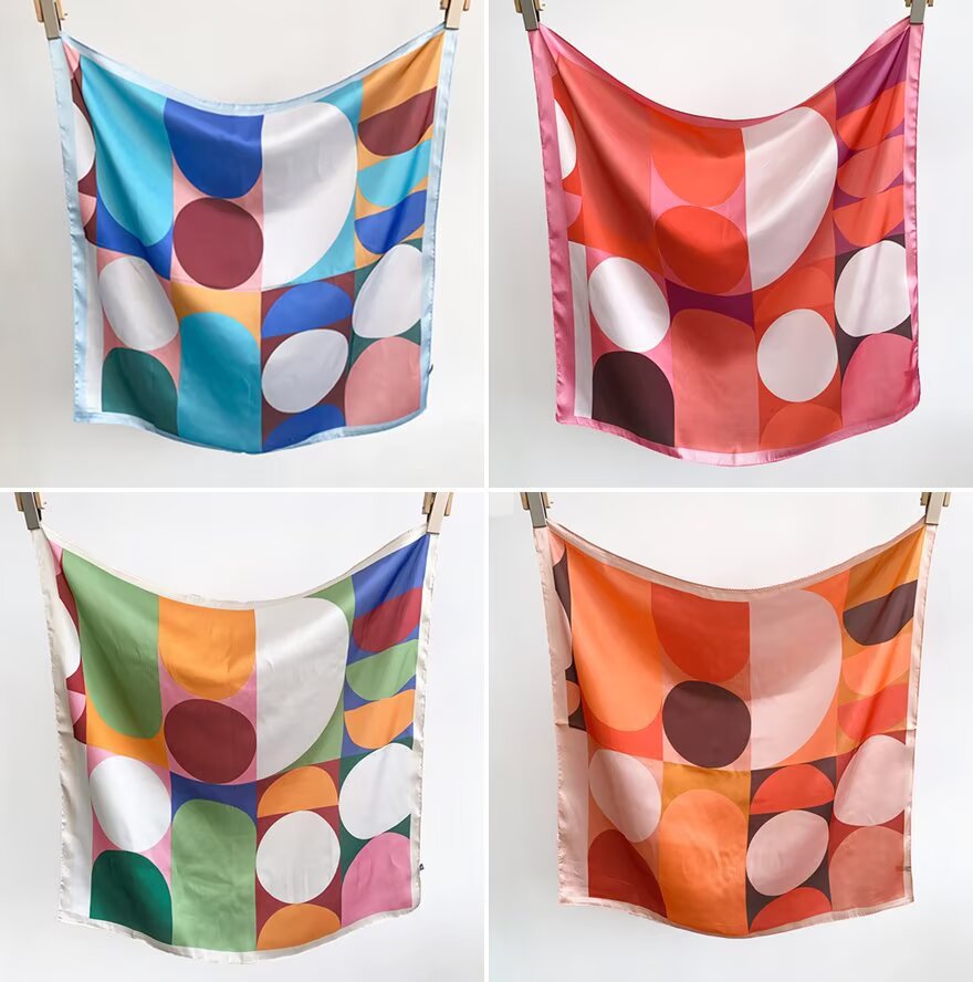 Foulard Carré touche soie 70cmx70cm (x12)#4