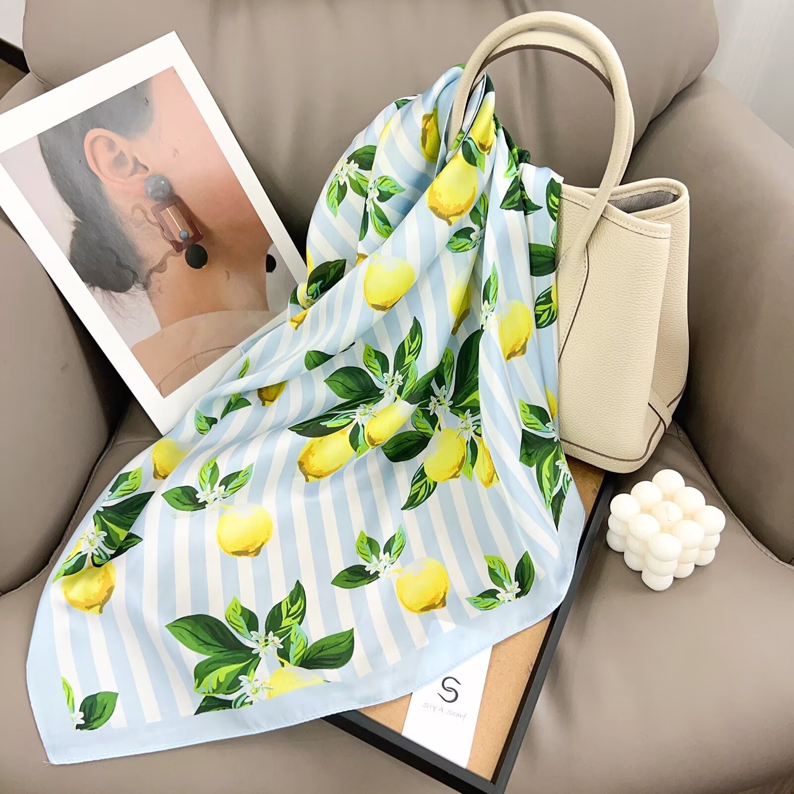 Foulard Carré touche soie 70cmx70cm (x12)#3