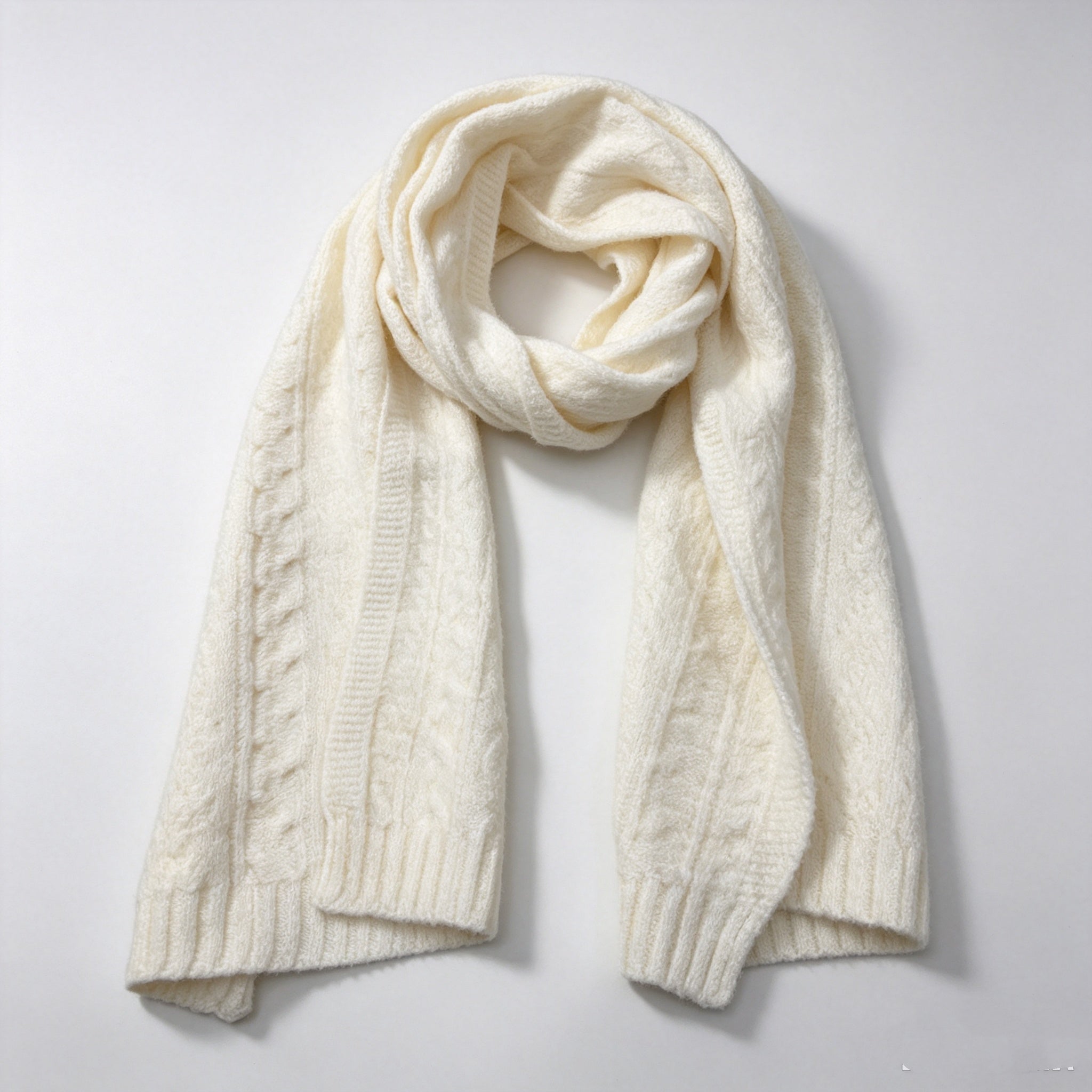 Écharpe tricotée torsadée hiver(x6)