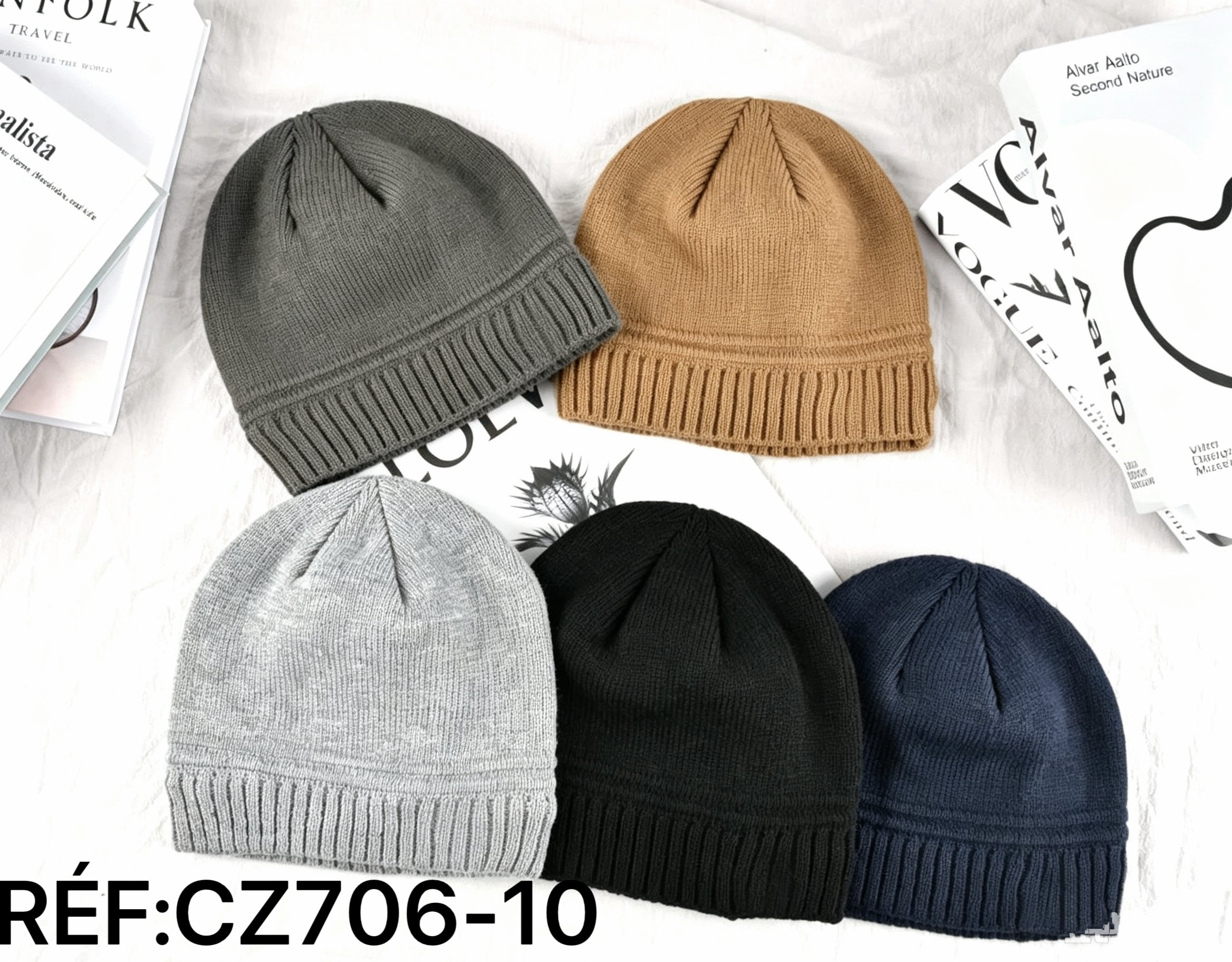 Bonnet tricoté homme hiver (x12)#10
