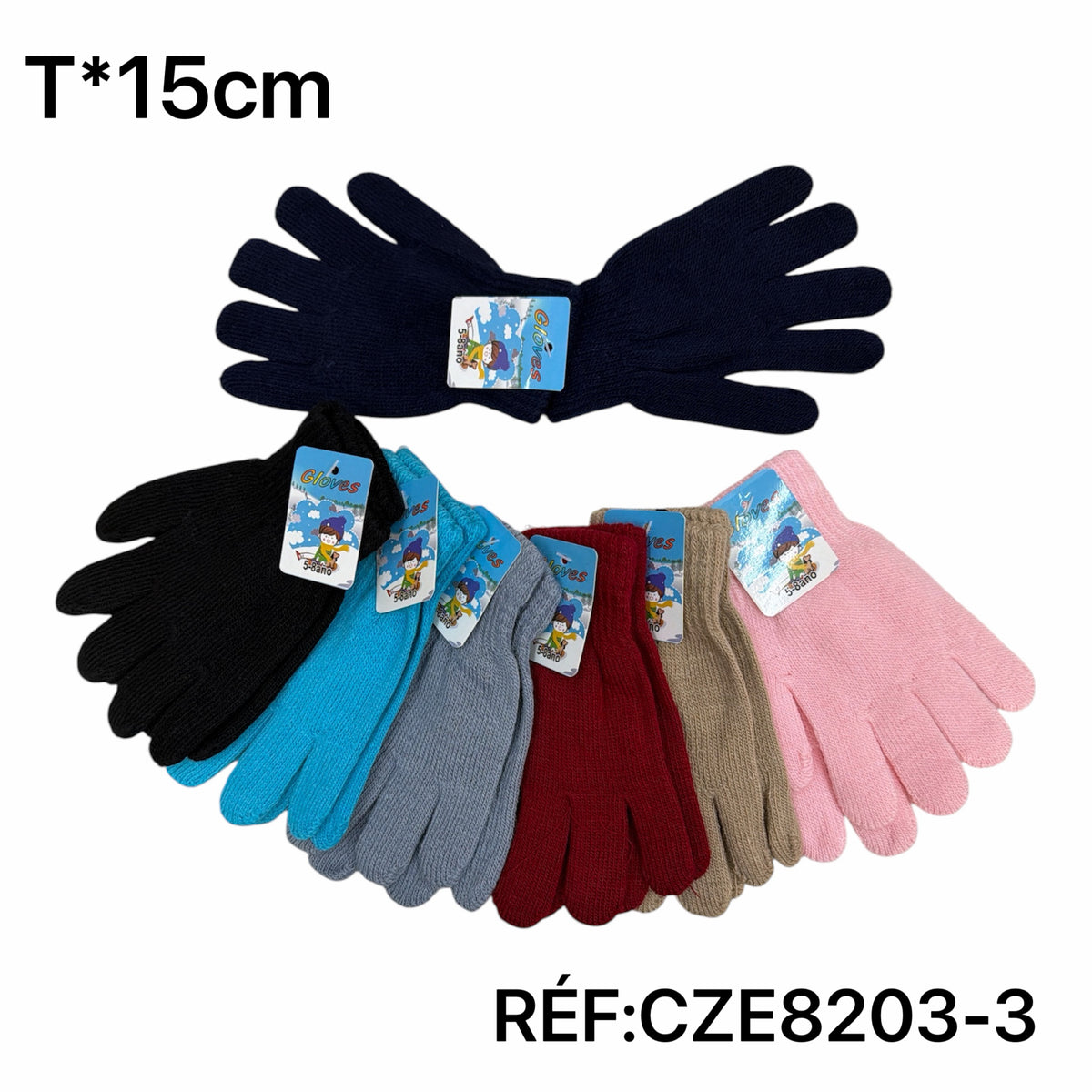 Gants enfant Simple 5/8ans (x12) E3