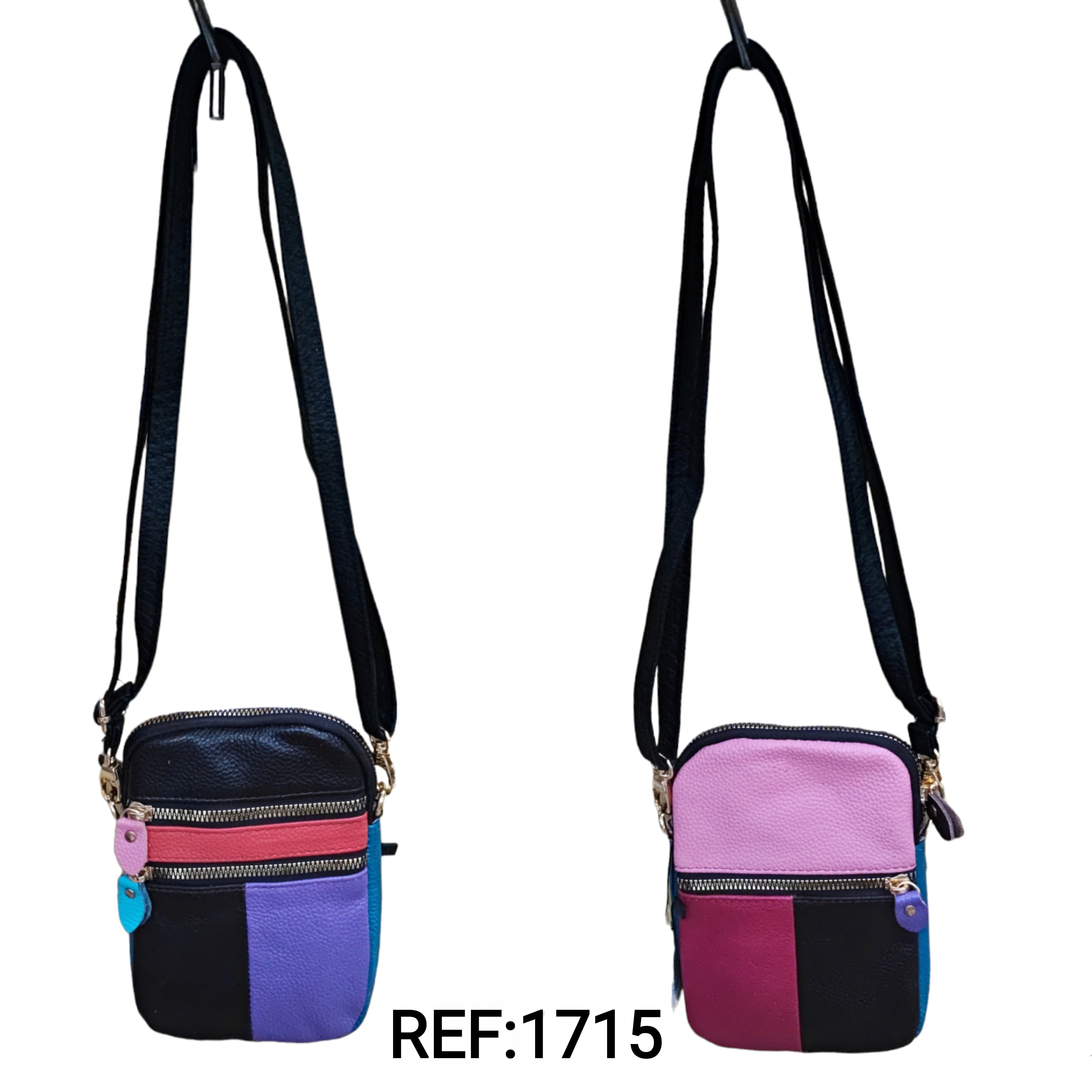 Sac multicouleur- Cuir véritable couleur (X6)