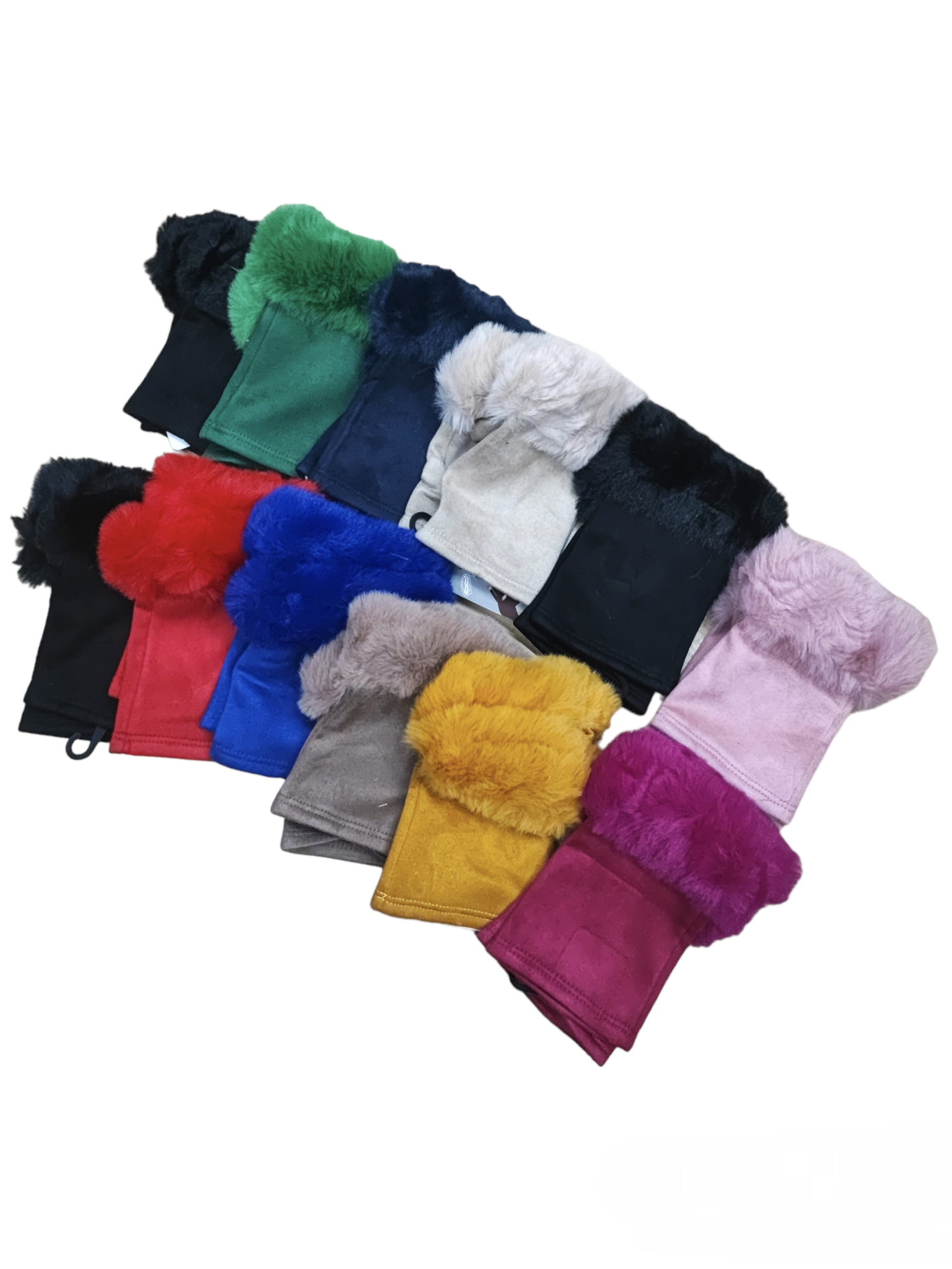 Mitaines gants fausse fourrure (x12) #27