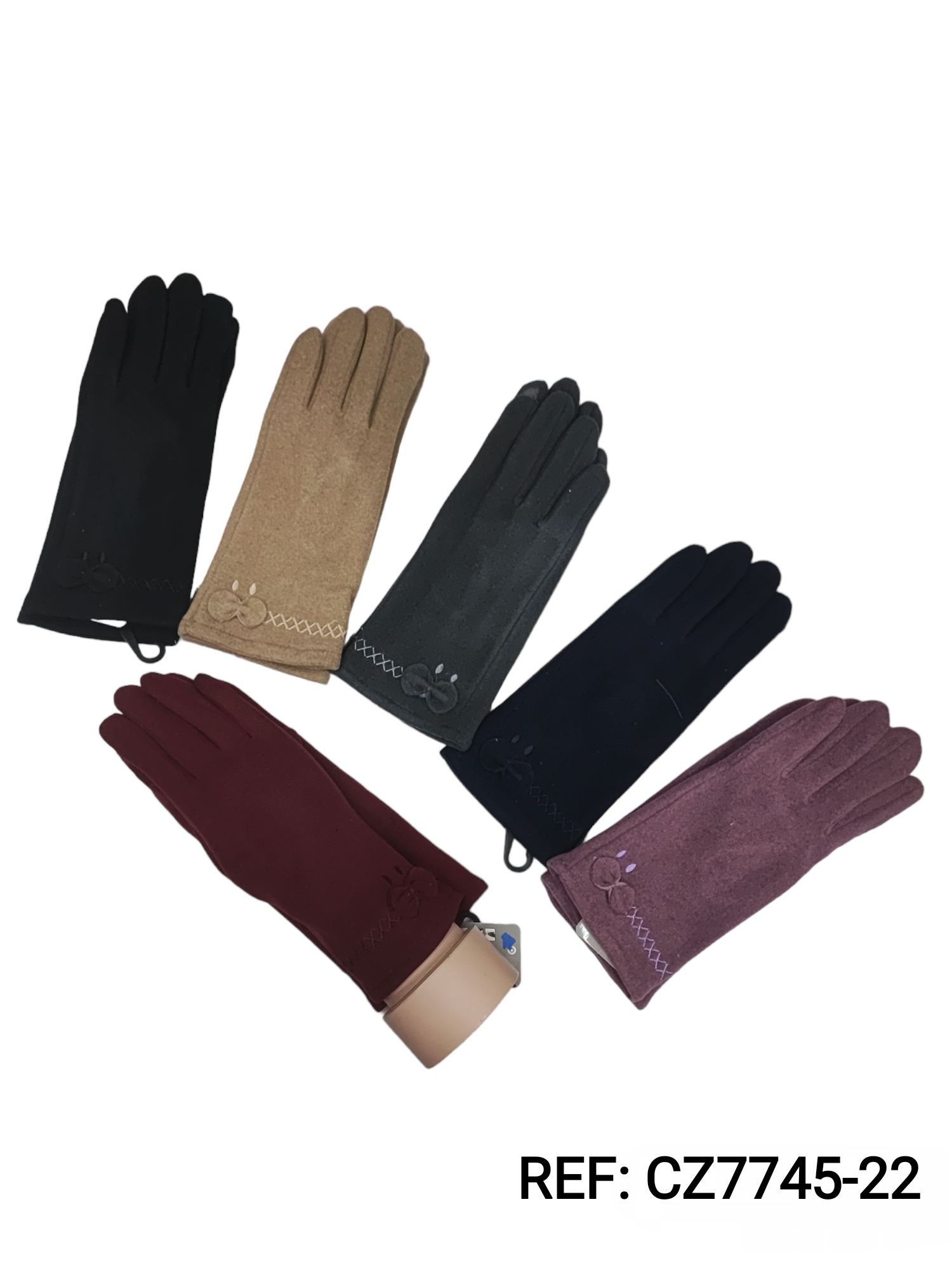 Gants tactiles motif noeud papillon (x12)#22
