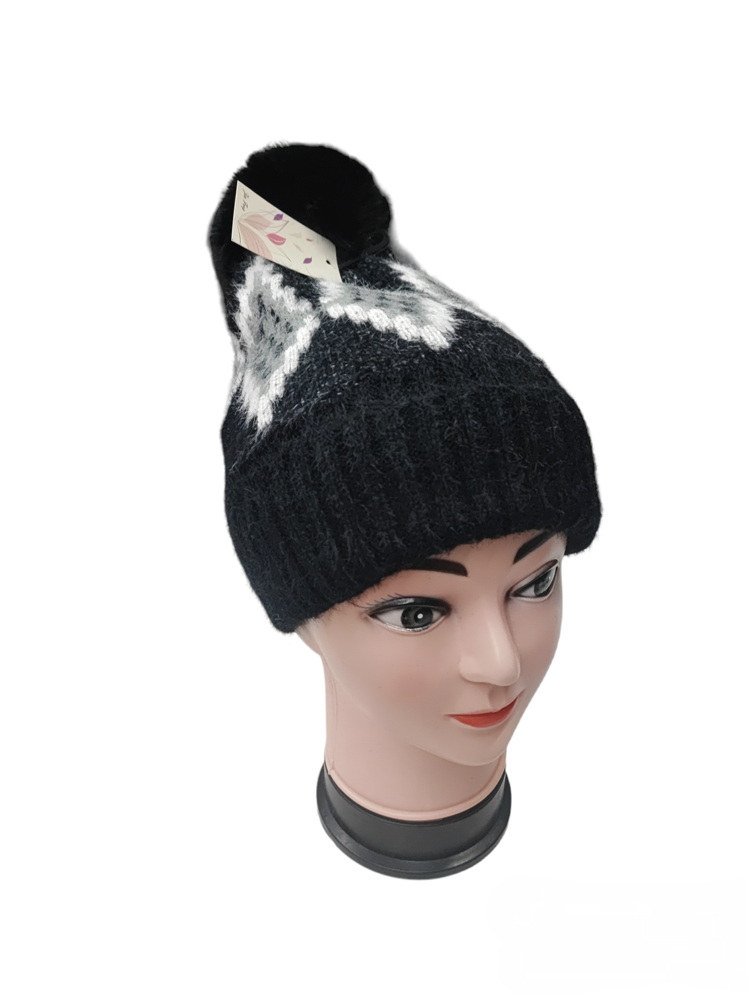 Bonnet Femme fourré pompon (x12) #2