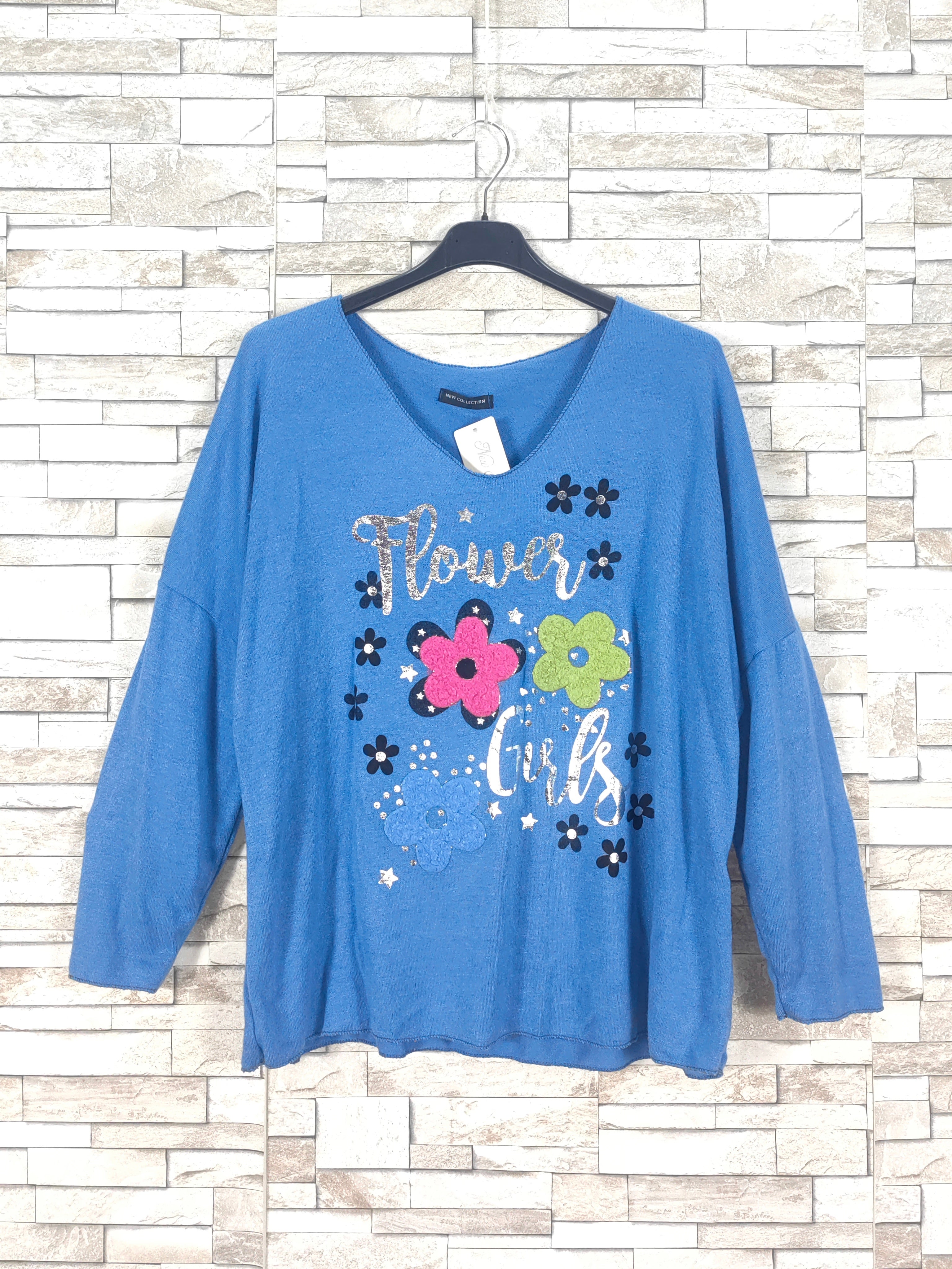 T-shirt oversize manches longues imprimé (x9)