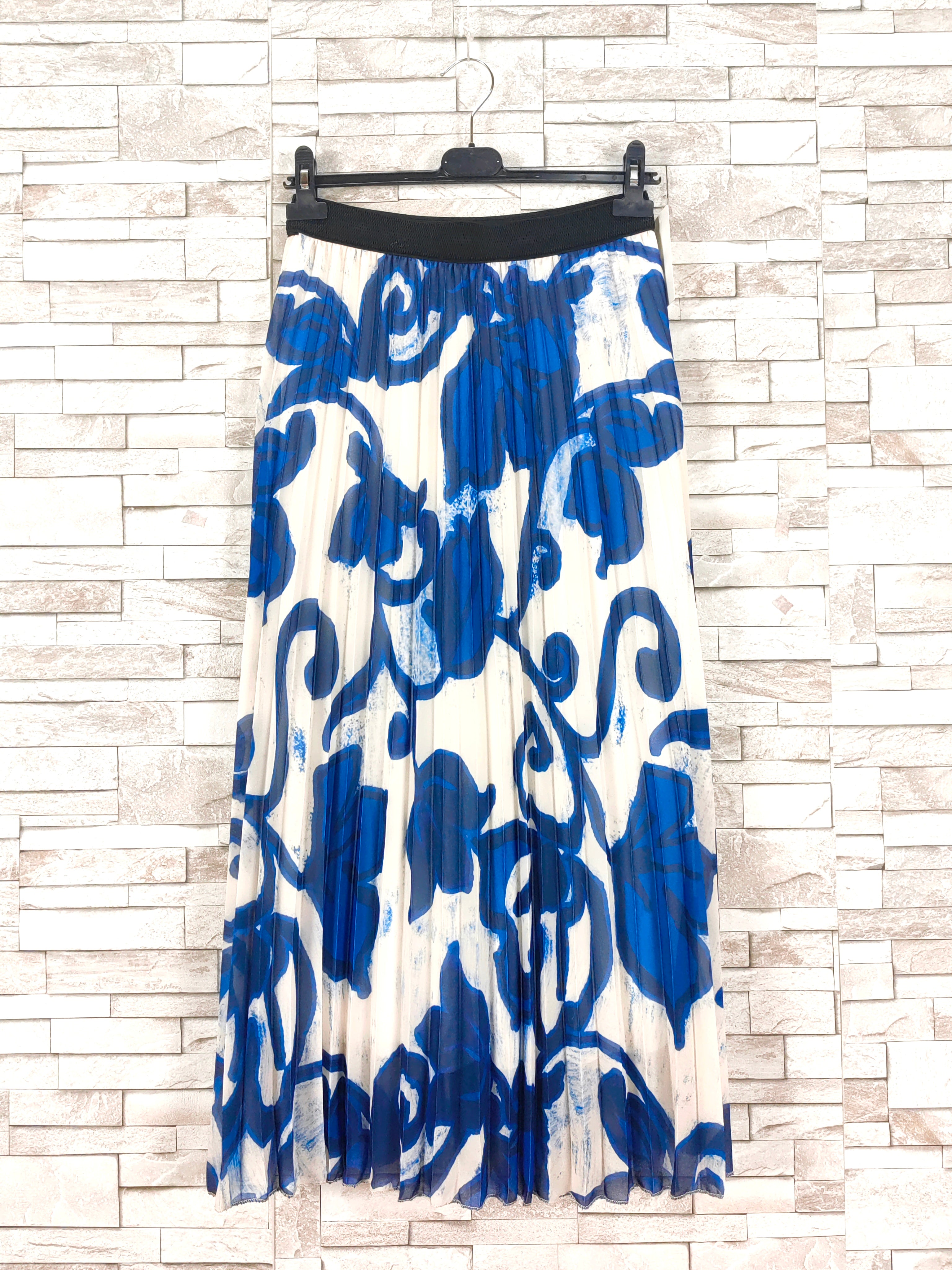 Jupe longue plissée imprimée (x6)