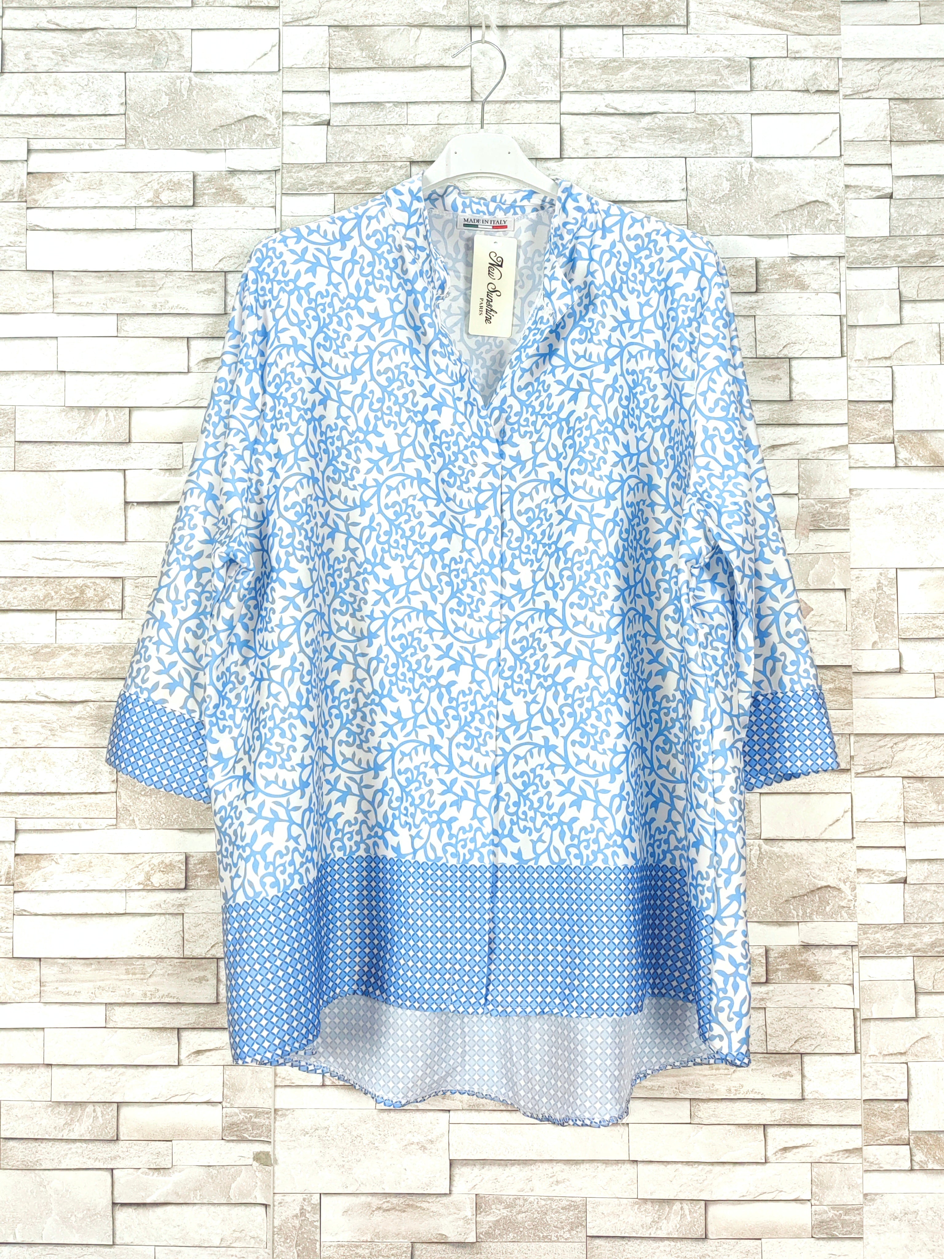 Blouse oversize en satin imprimé