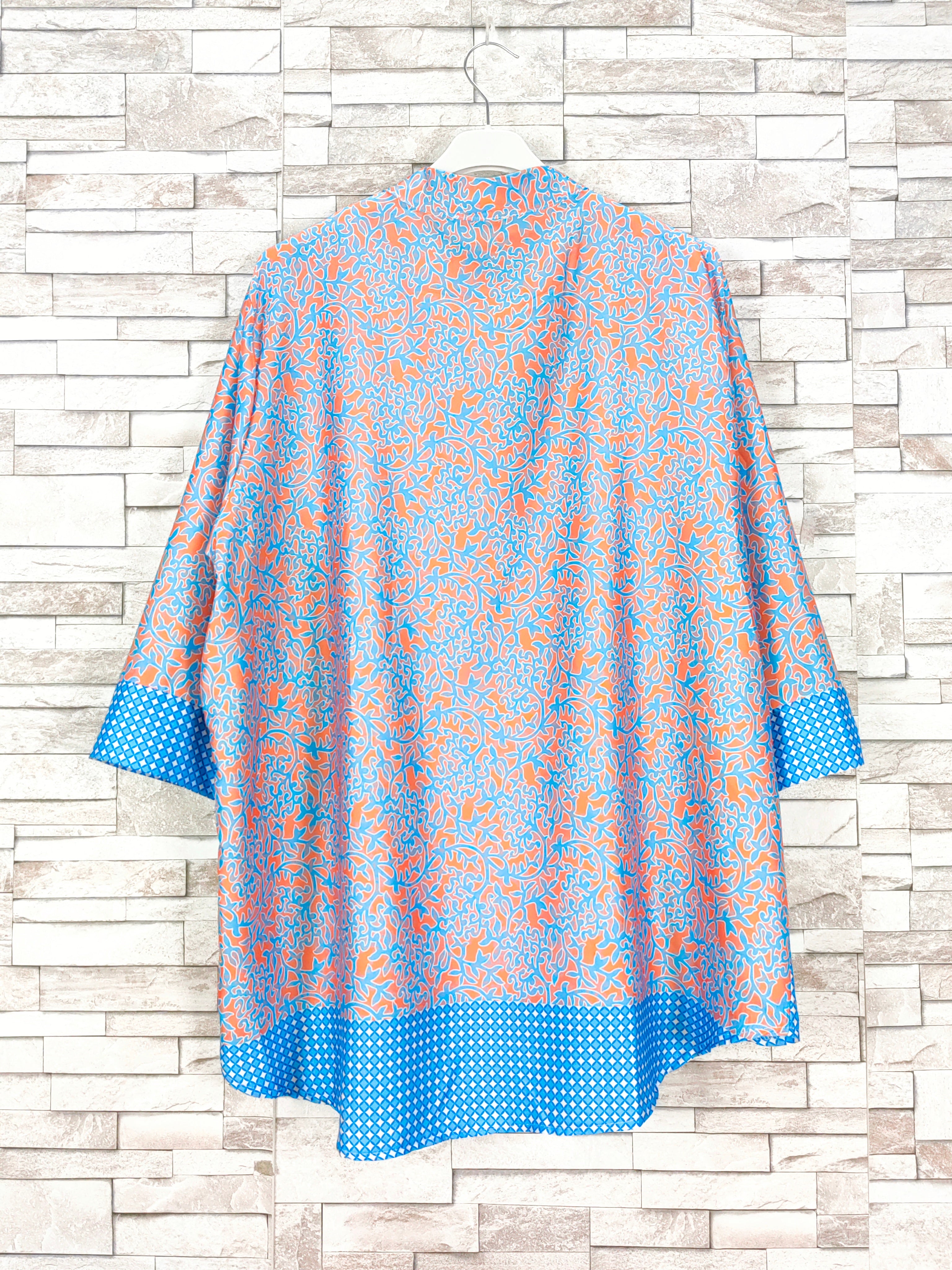 Blouse oversize en satin imprimé