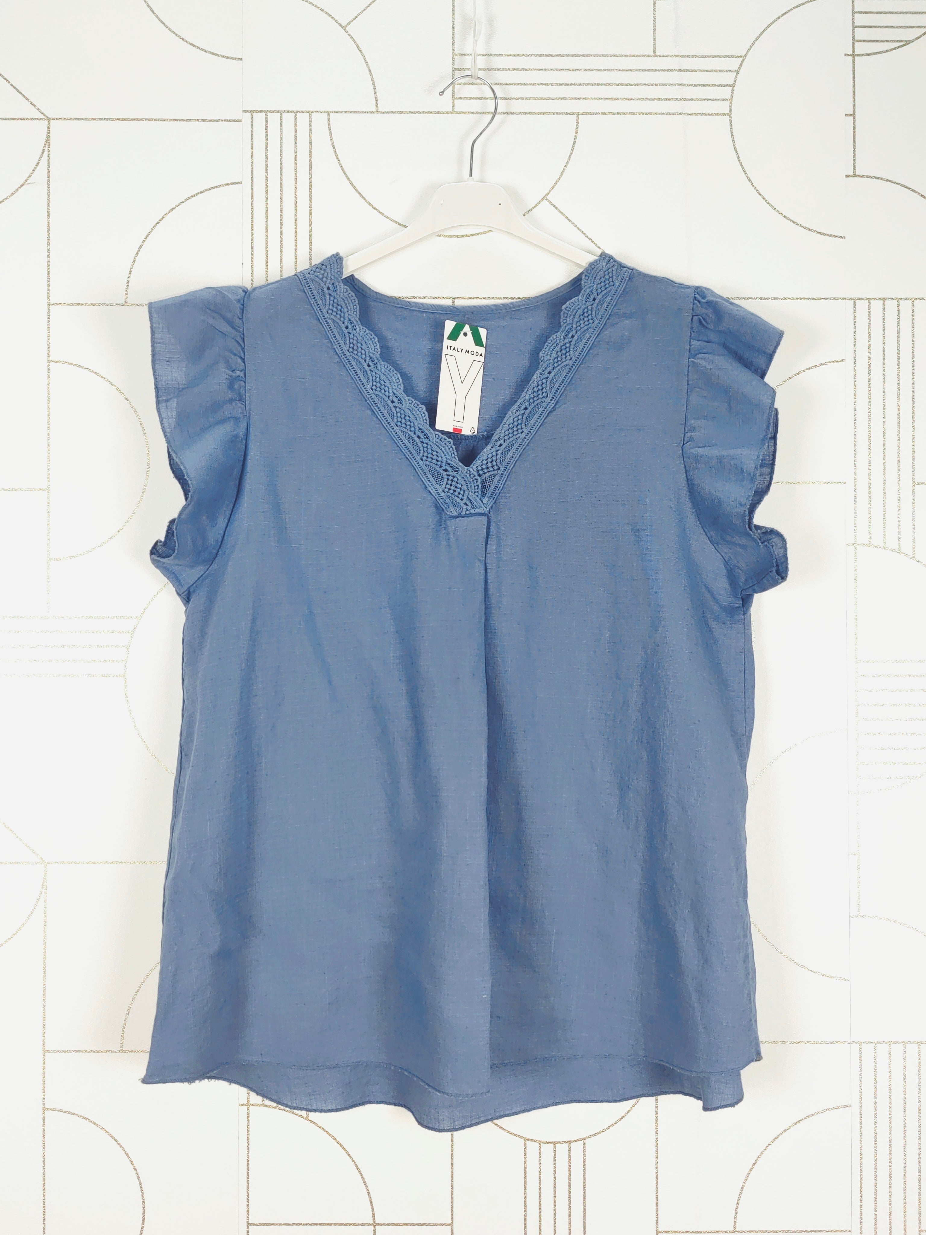 Blouse sans manches à col v (x9)