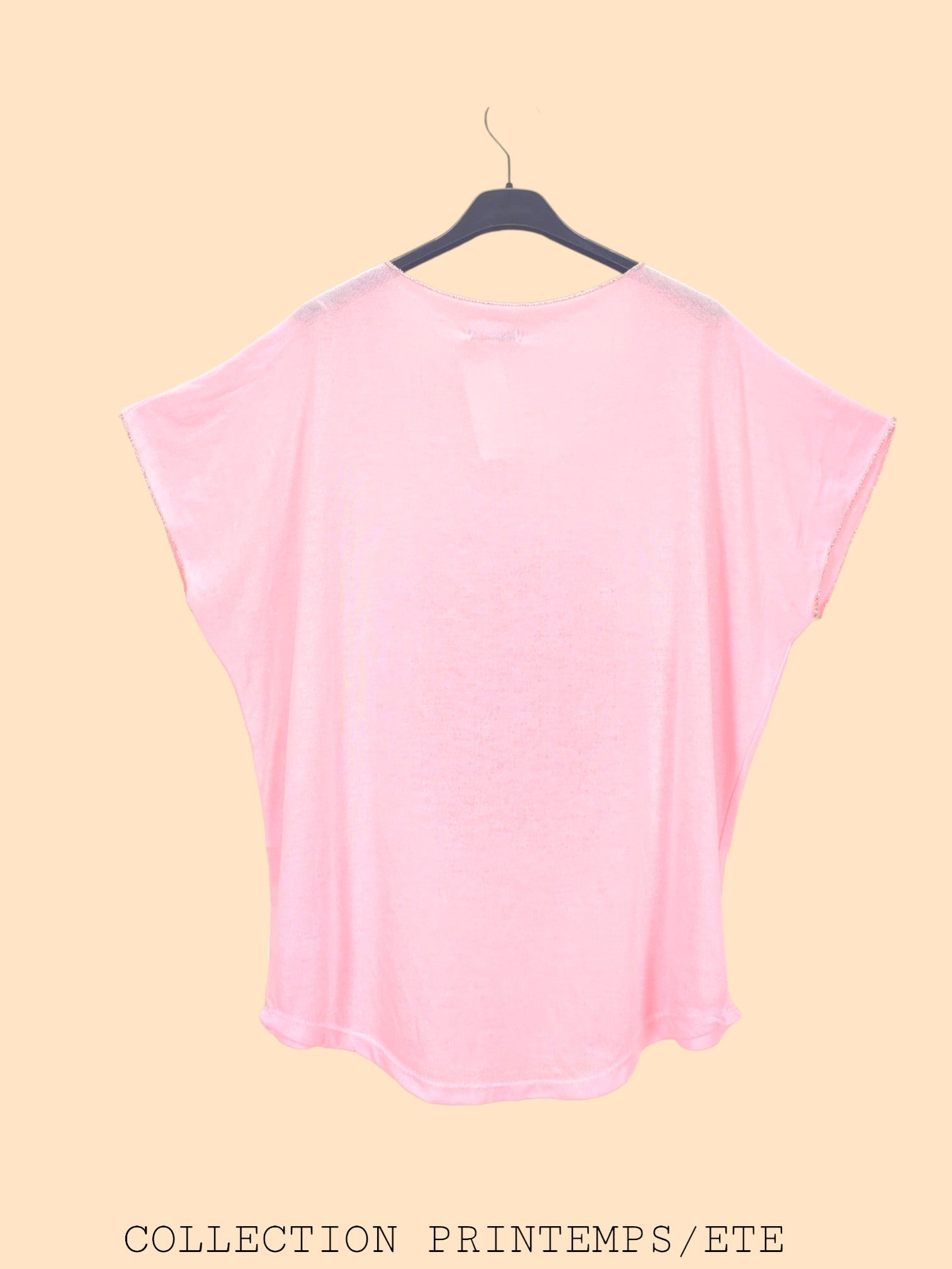 T-shirt col v à manches chauve-souris(x9)