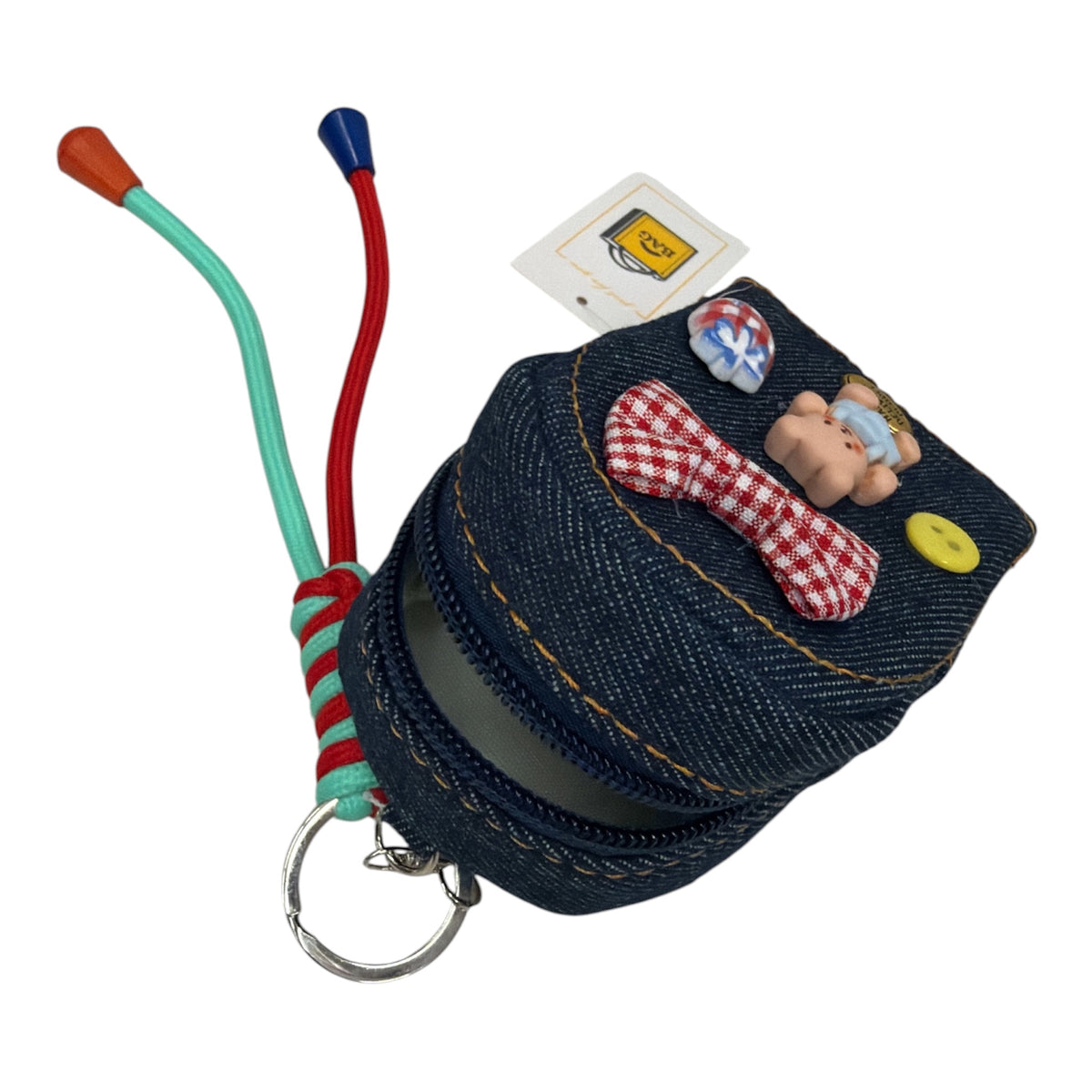 Porte-clés petit sac à dos en jean(X12)