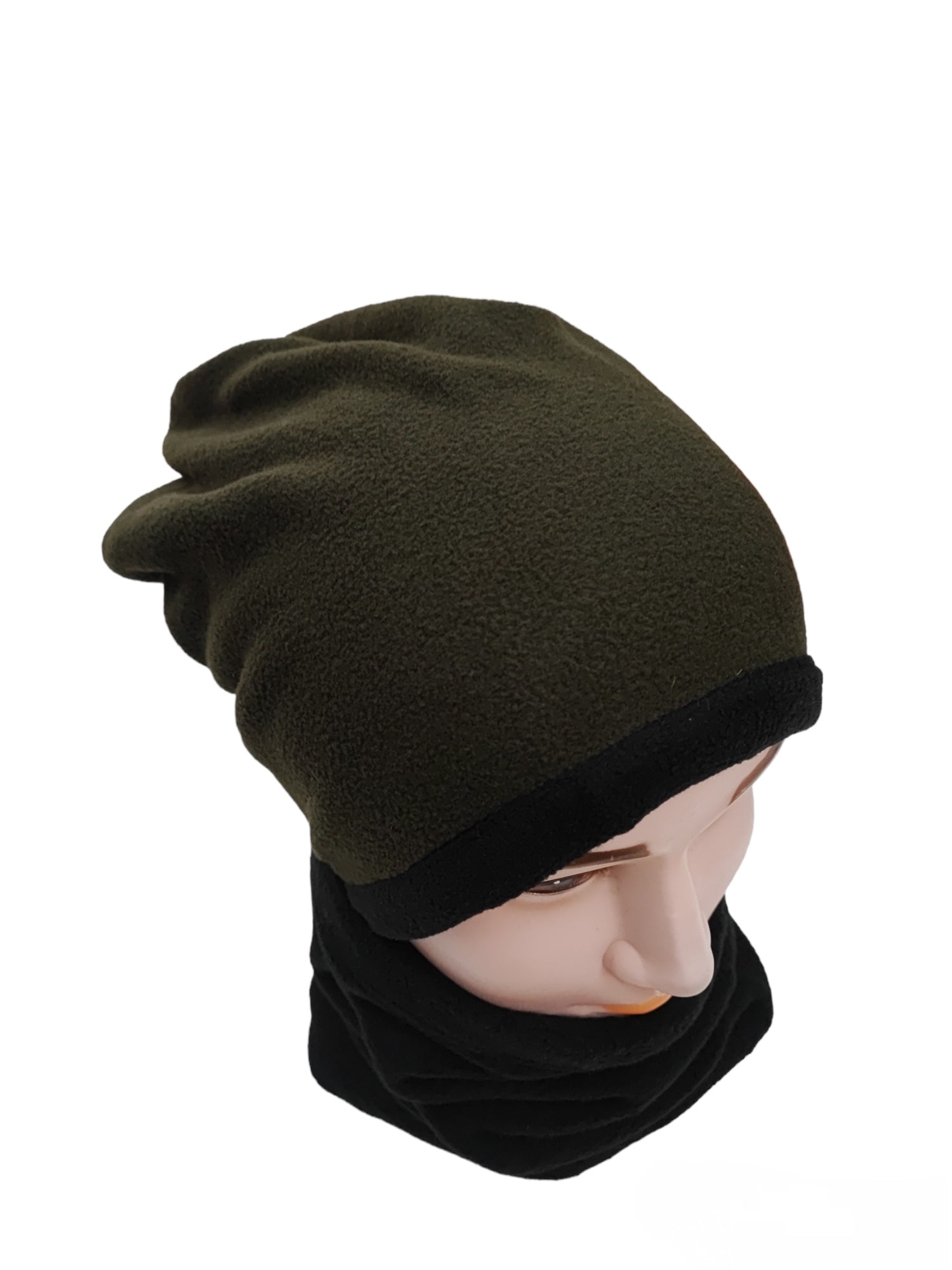 Snood 2-en-1 tour de cou bonnet HOMME moumoute (x12)