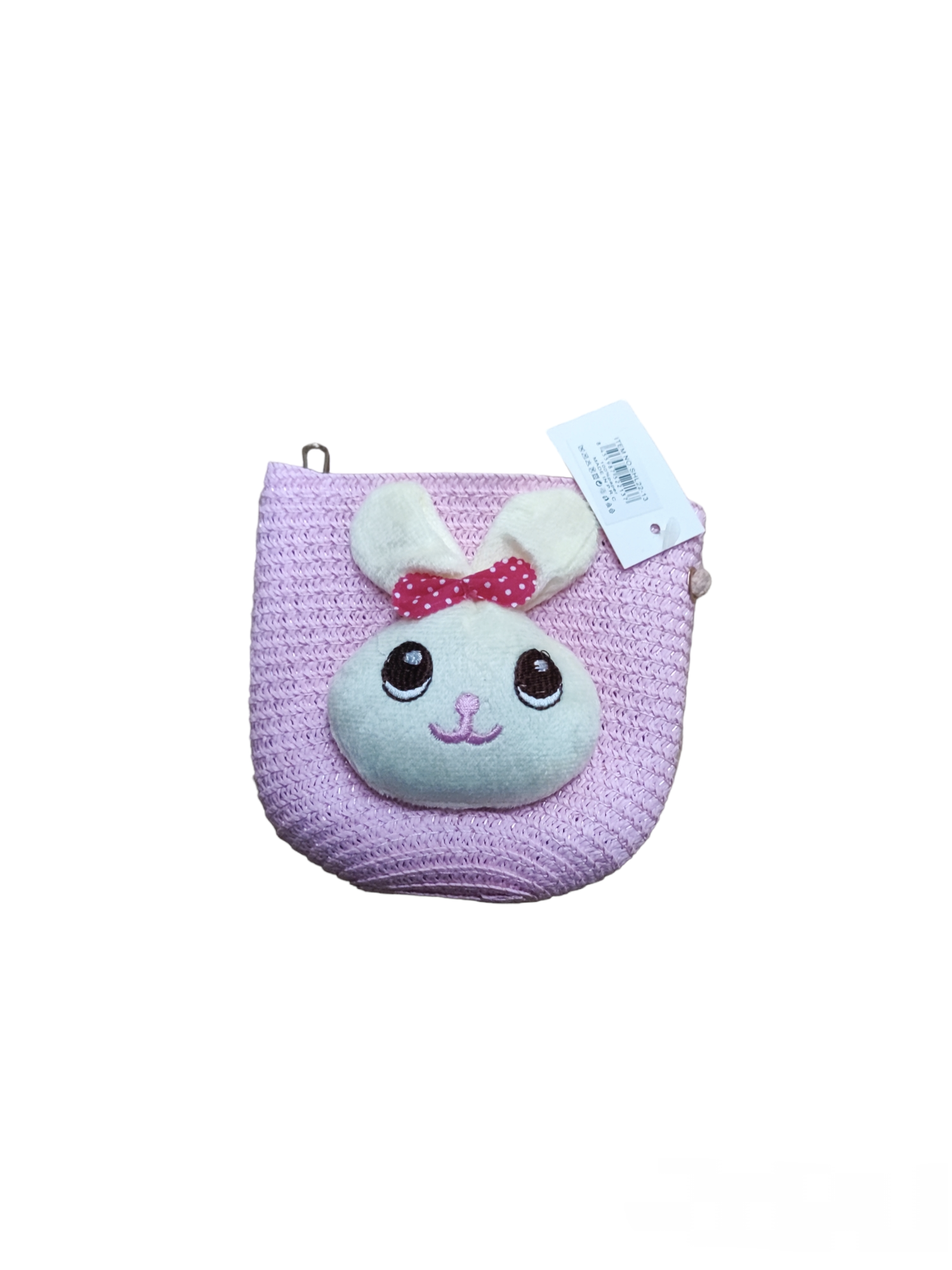 Sac mini paille fille motif lapin (x12)#13