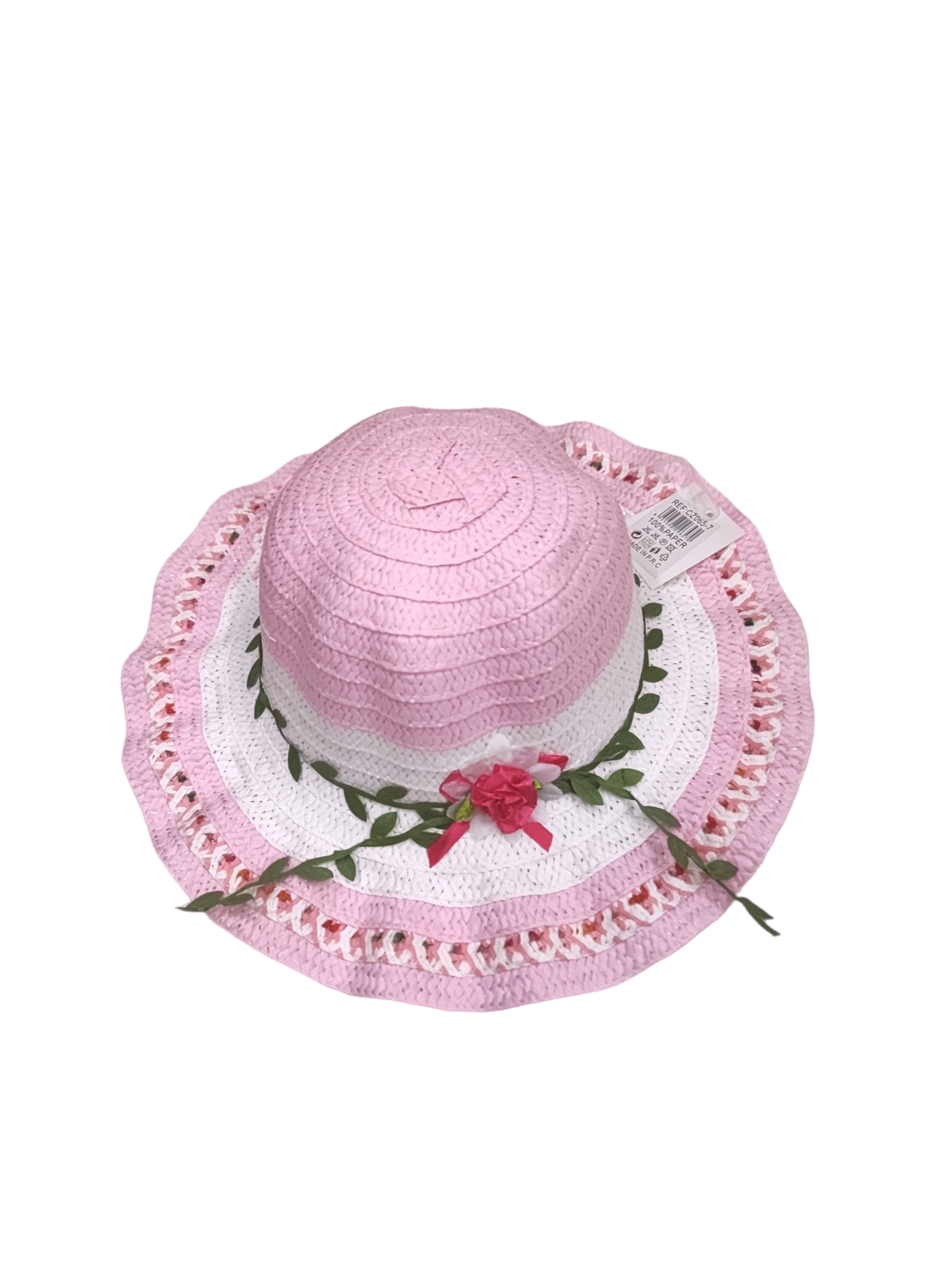 Chapeaux enfant motif fleurs (x12)