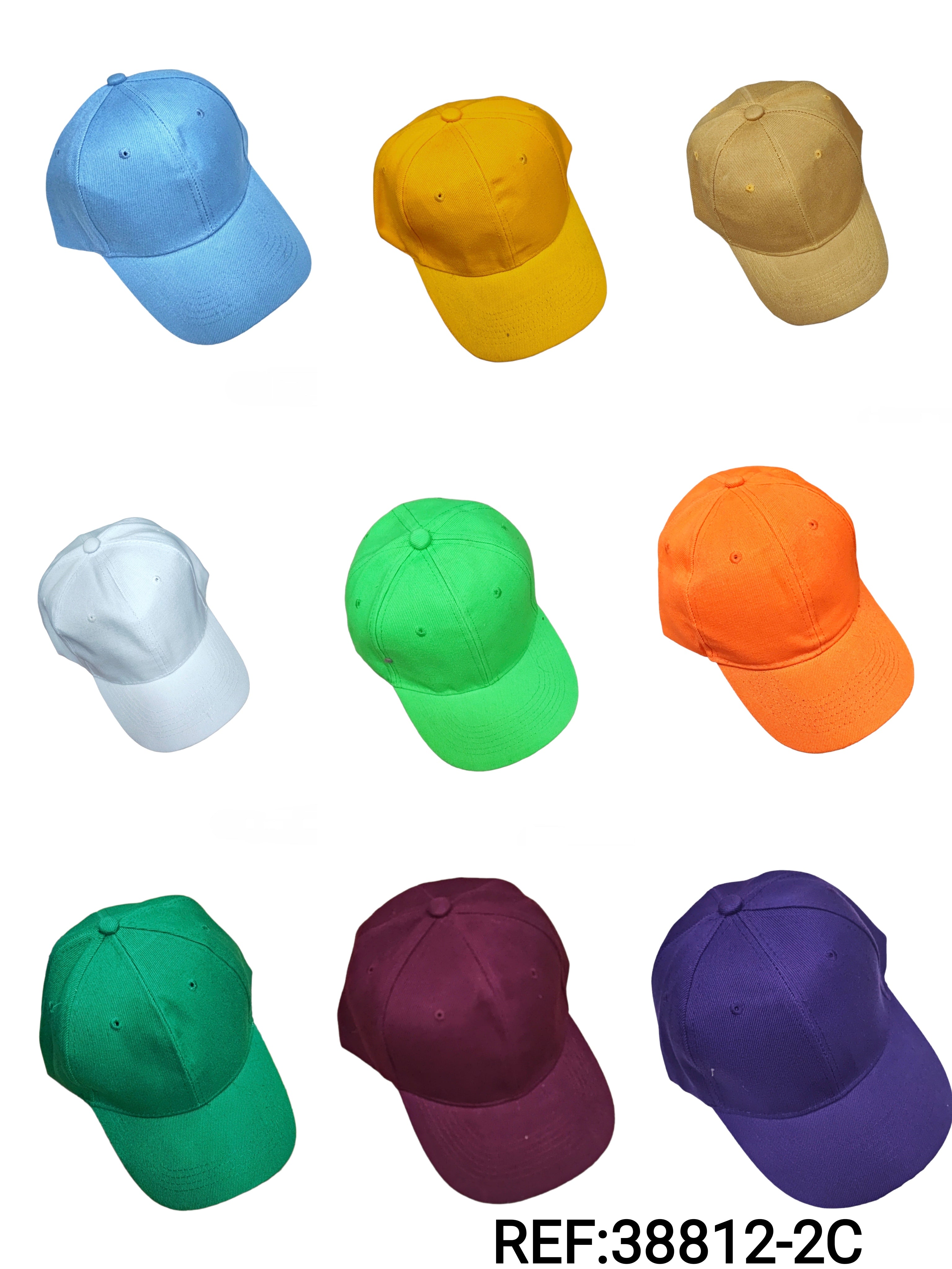 Casquette couleur unie mélanger (x24)