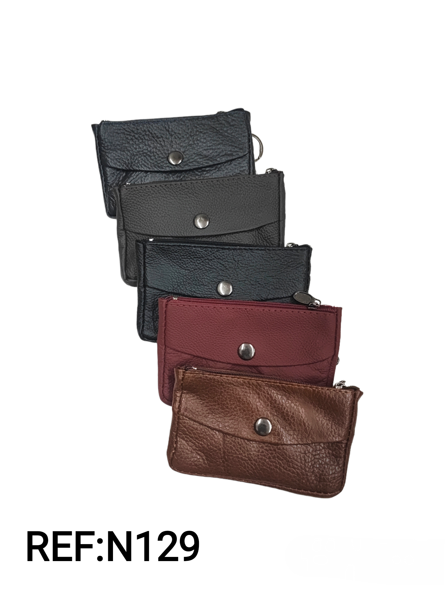 Porte-monnaie en cuir véritable  (x12) #129