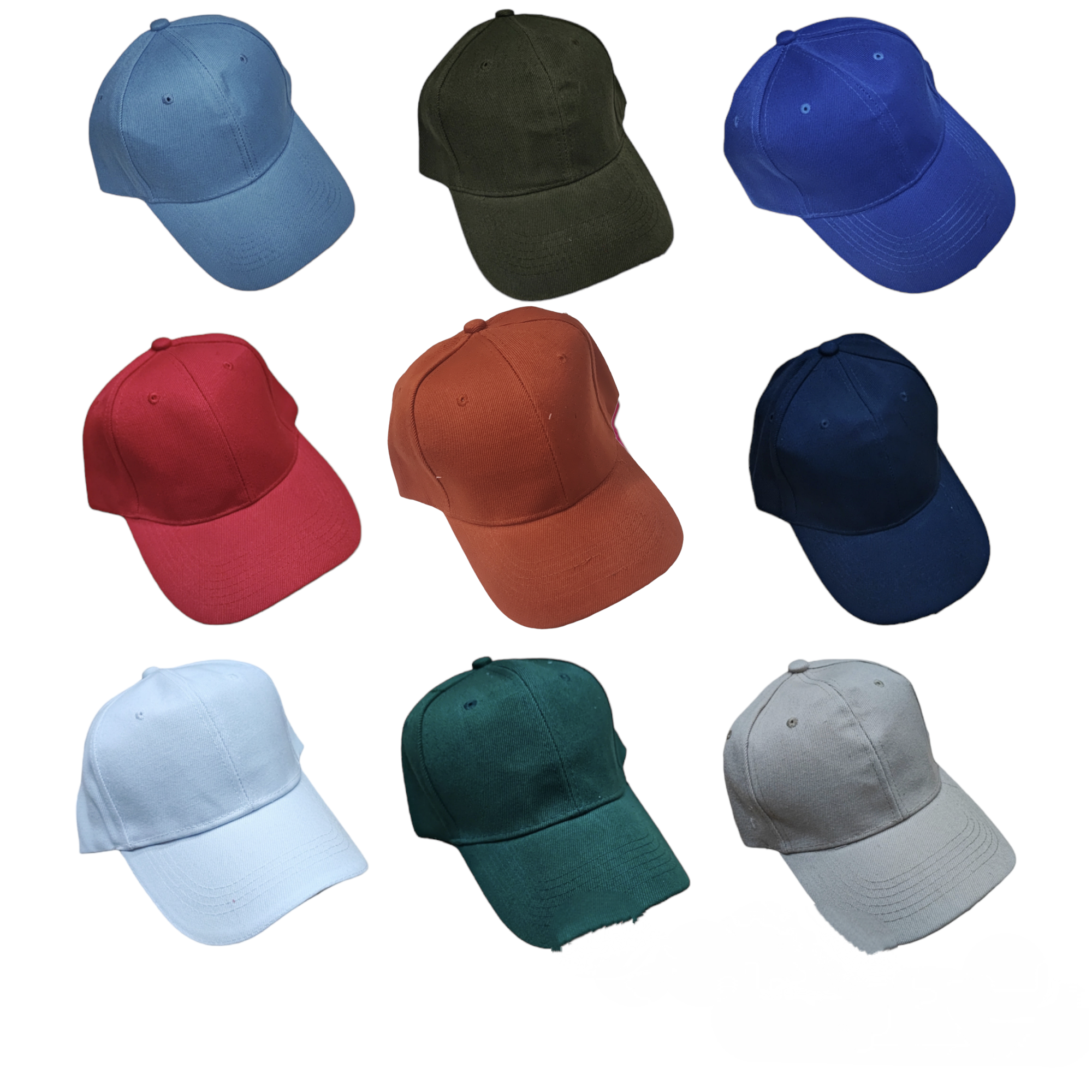 Casquette couleur unie mélanger (x24)
