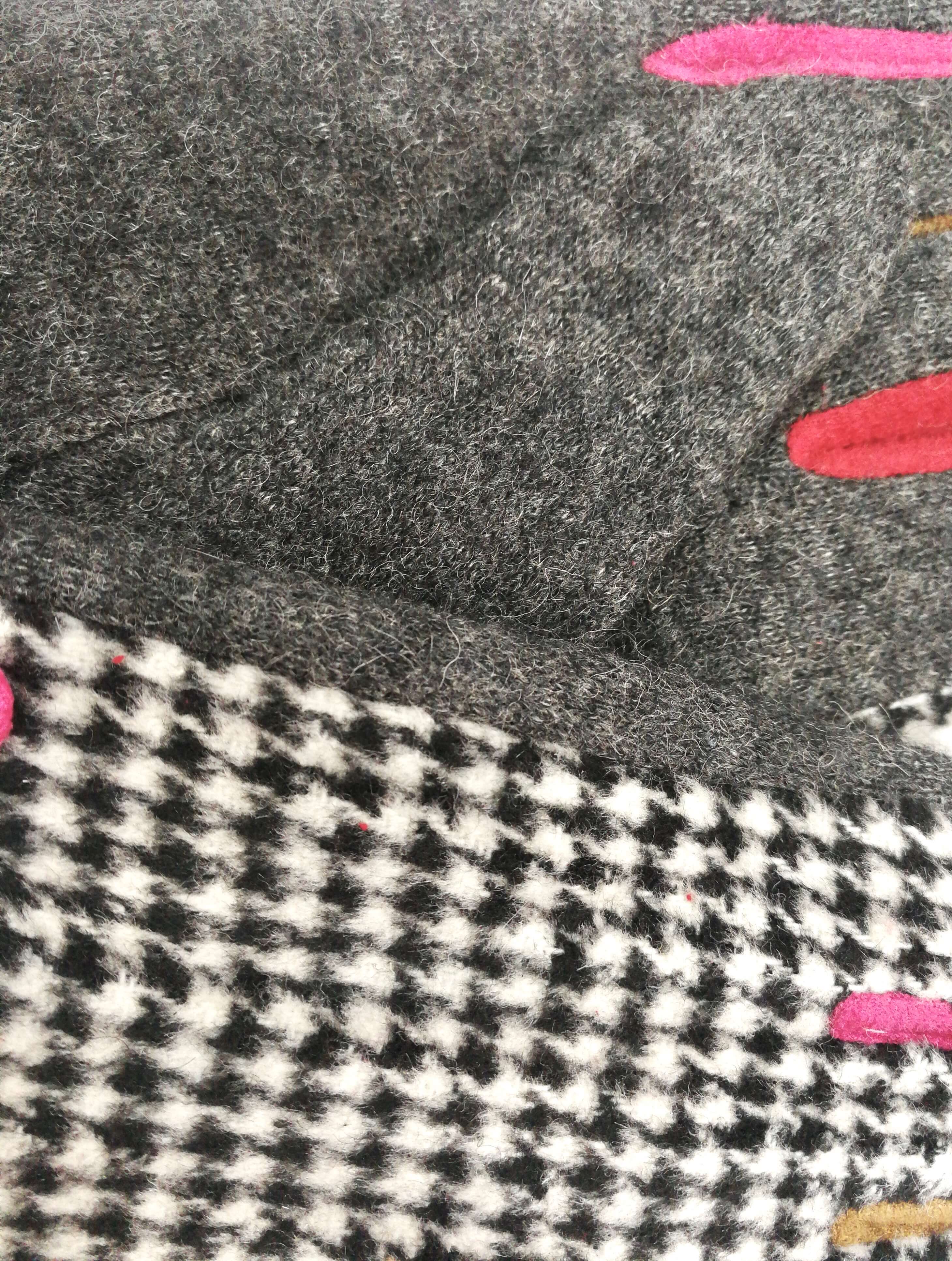 Gants tactiles motif pied de poule doublure fourrée (x6)