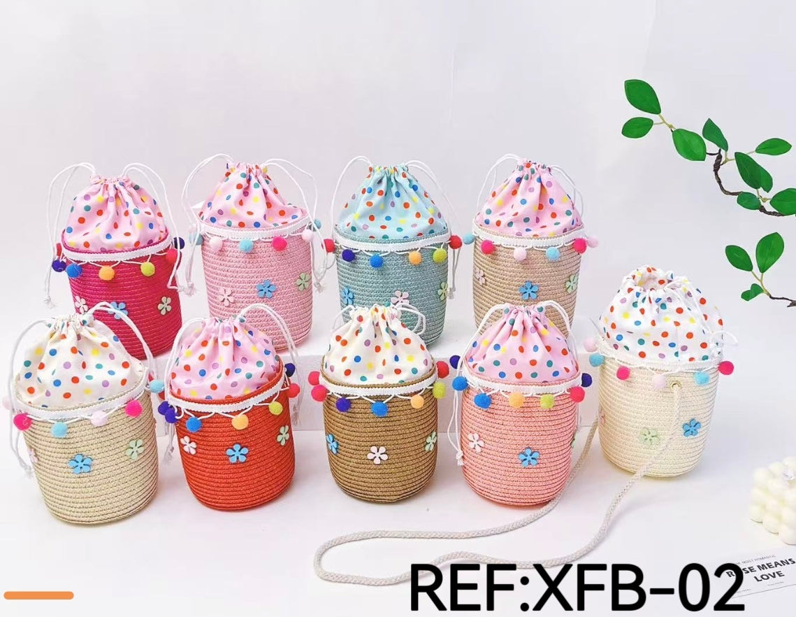 Sac mini paille fille   (x12)#02