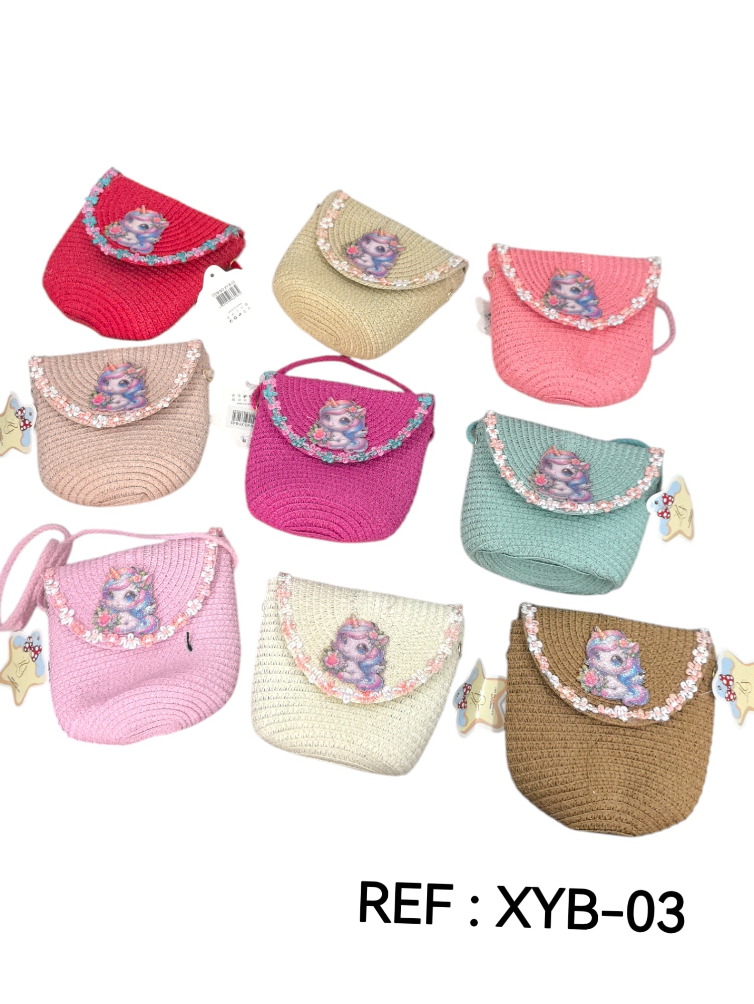 Sac mini paille fille   (x12)#03