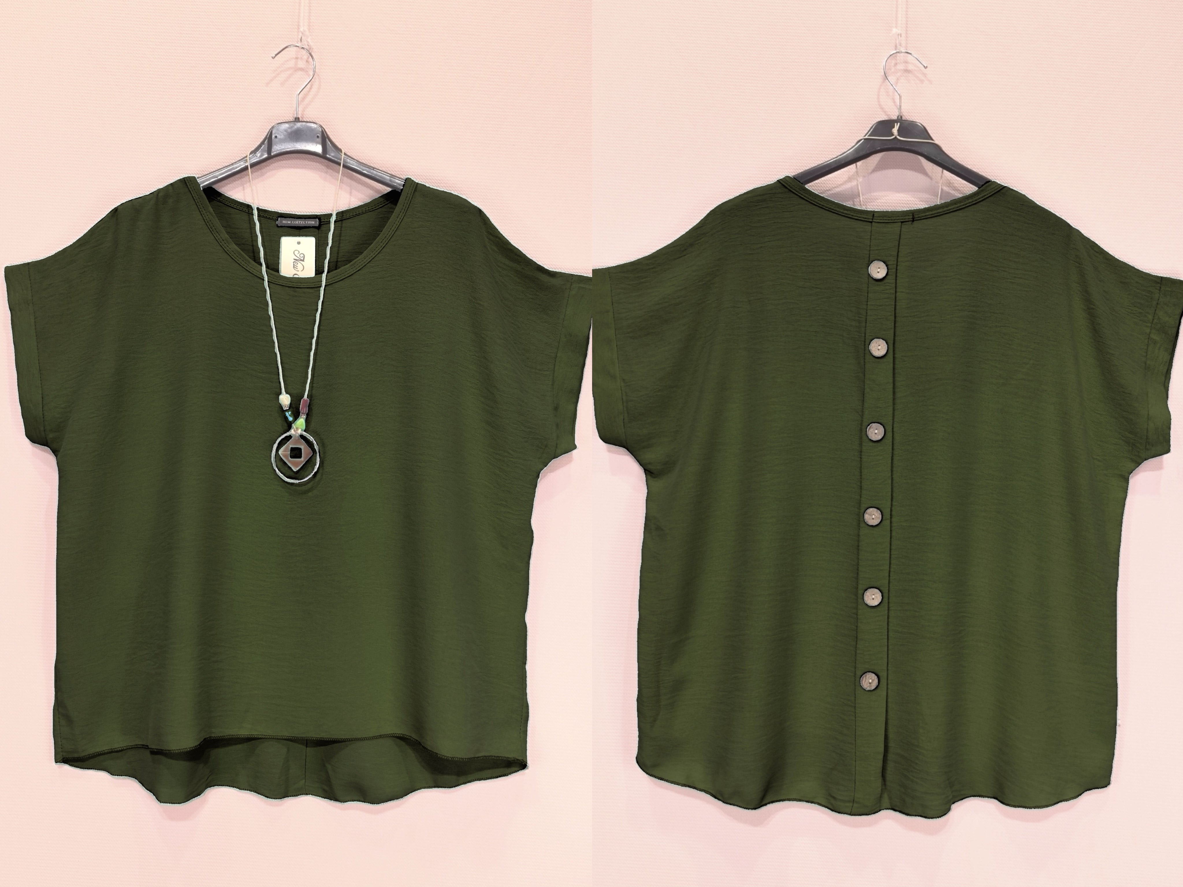 Top Avec Colier Et Boutons Dans Le Dos (x8)