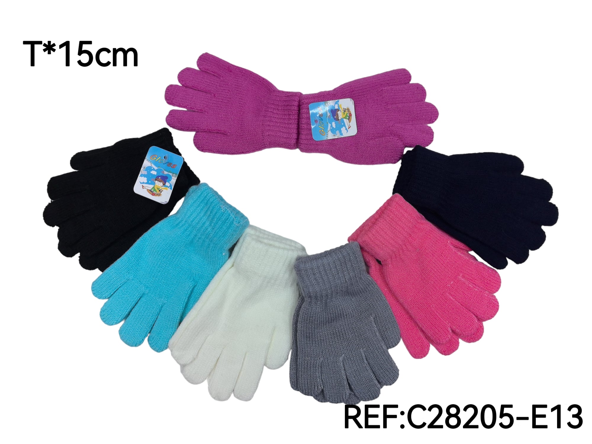 Gants enfant simple hiver 2/8ans (x12) E13