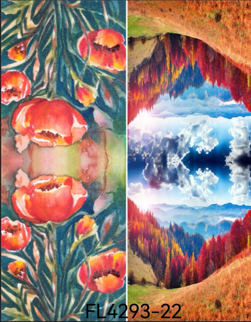 Foulards châle peinture à l'huile double face motif mélange(x16)#