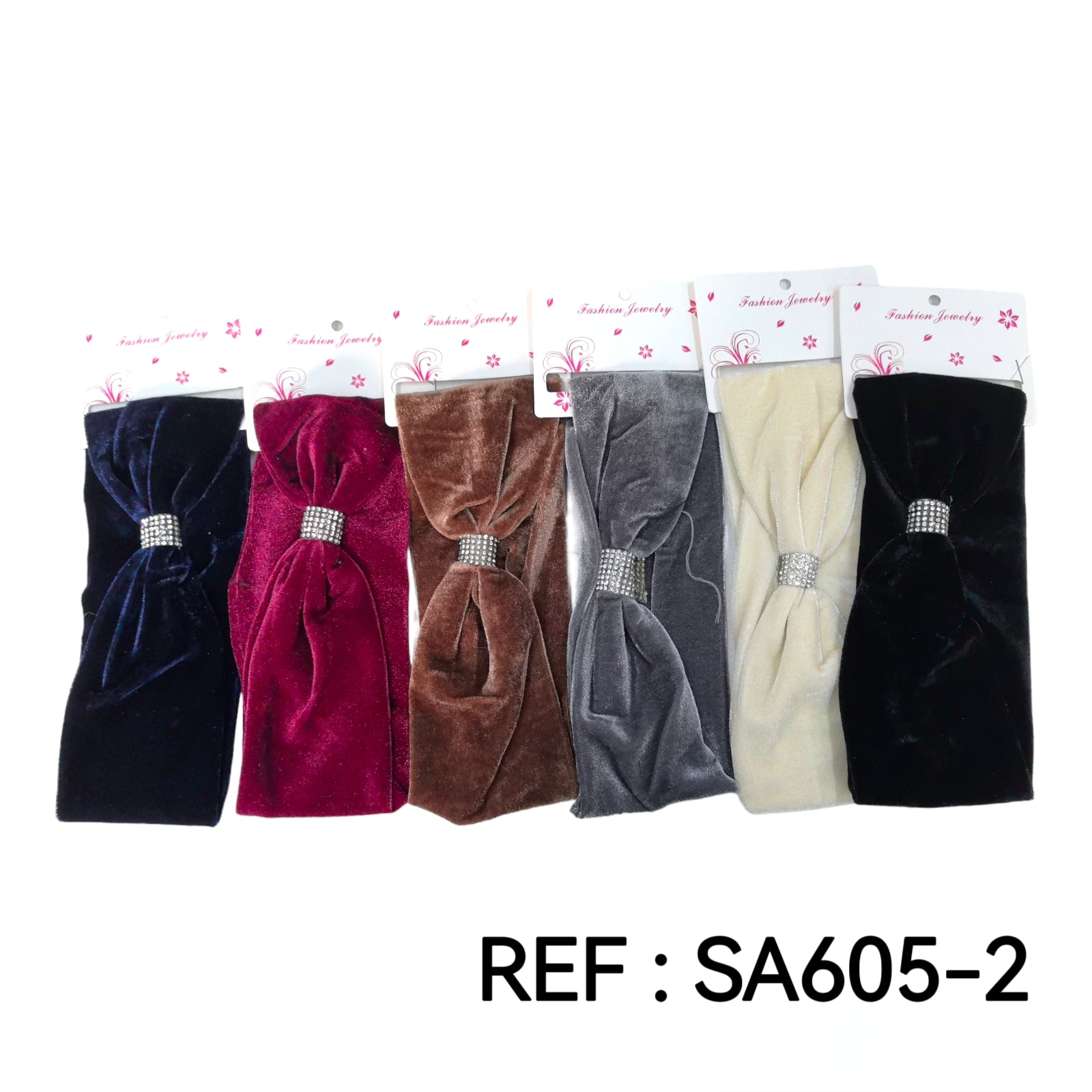 bandeau en velours avec stras (x12)