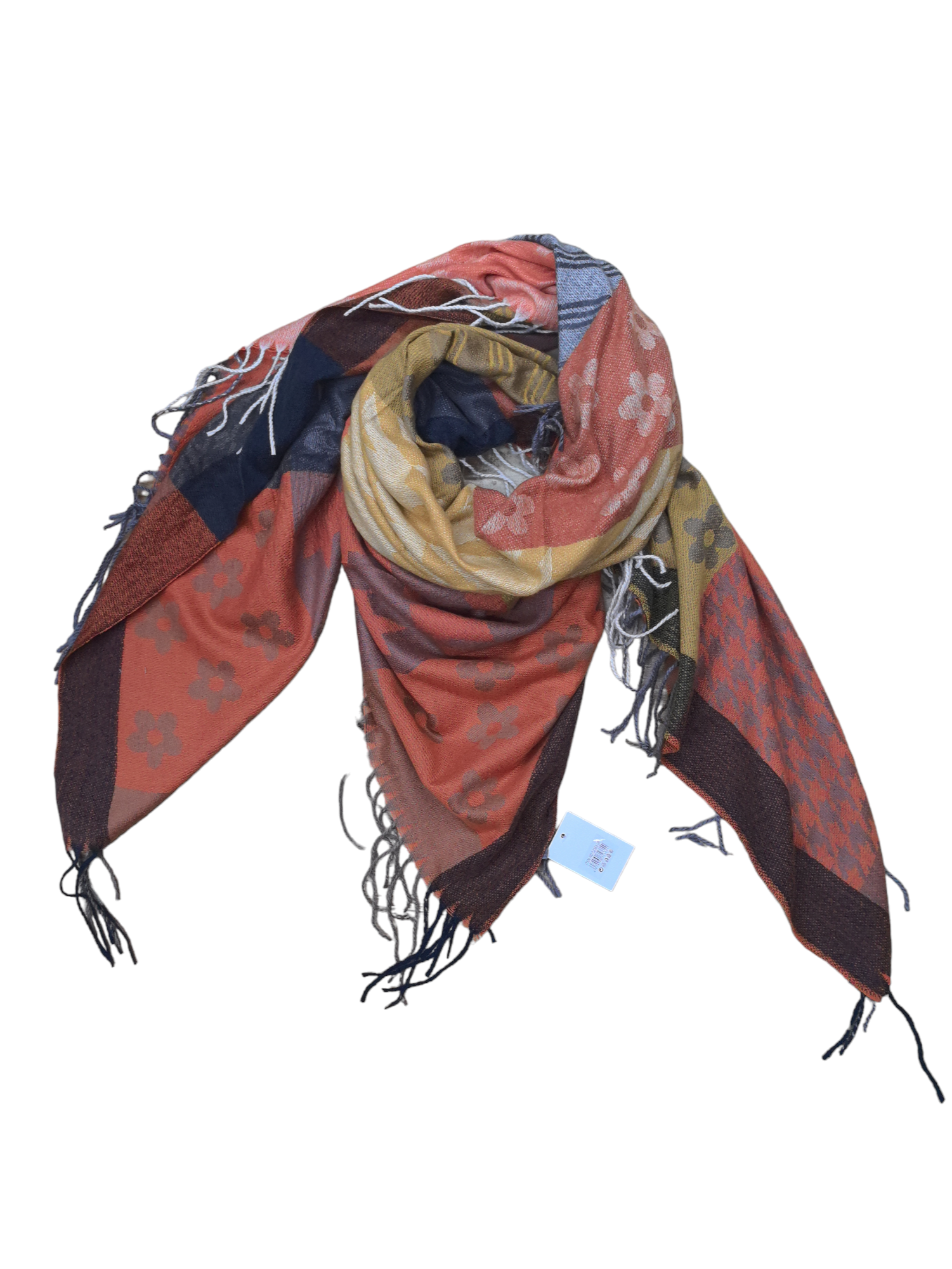 Écharpe châle motif fleur (x10)#35