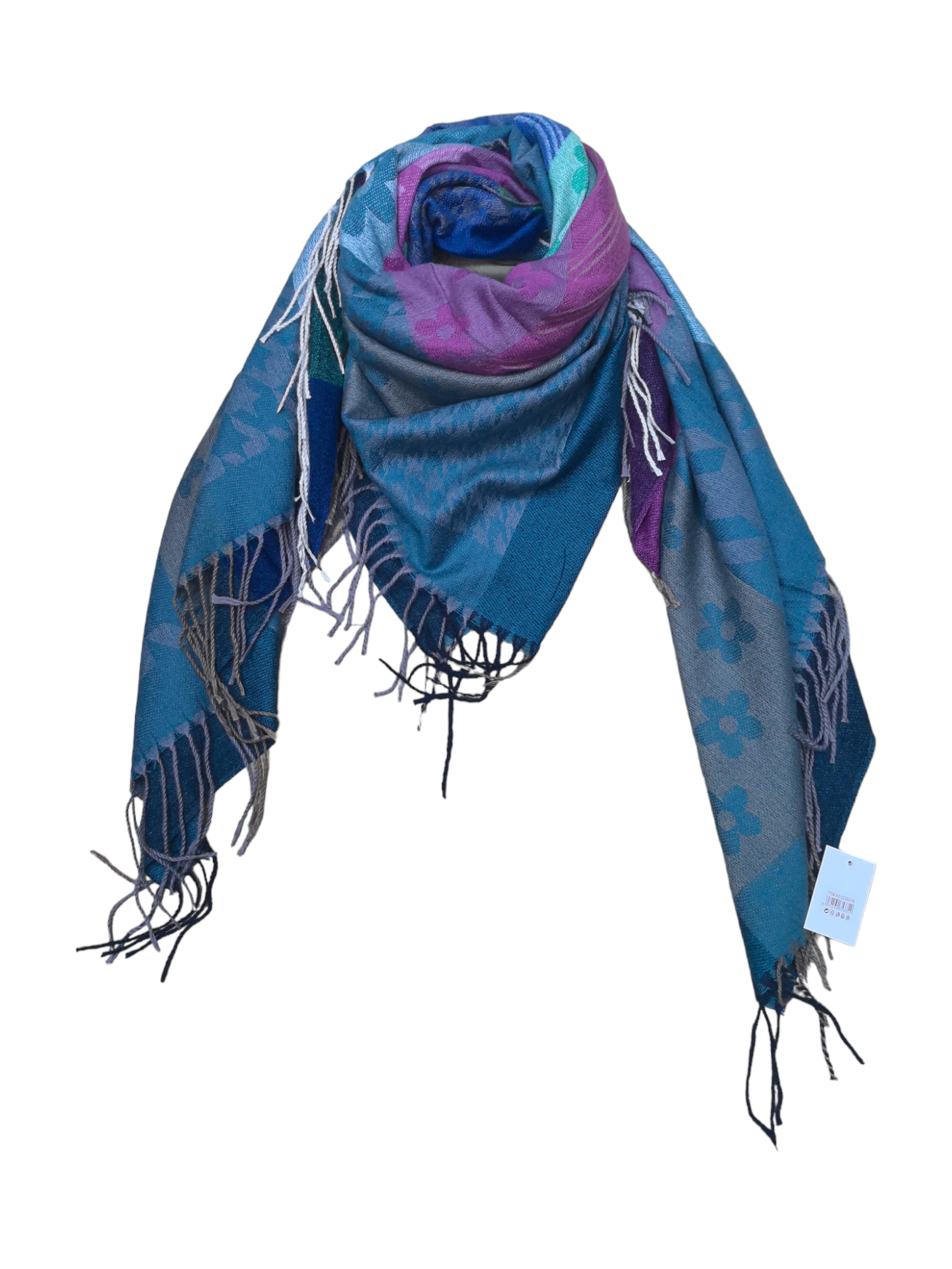 Écharpe châle motif fleur (x10)#35