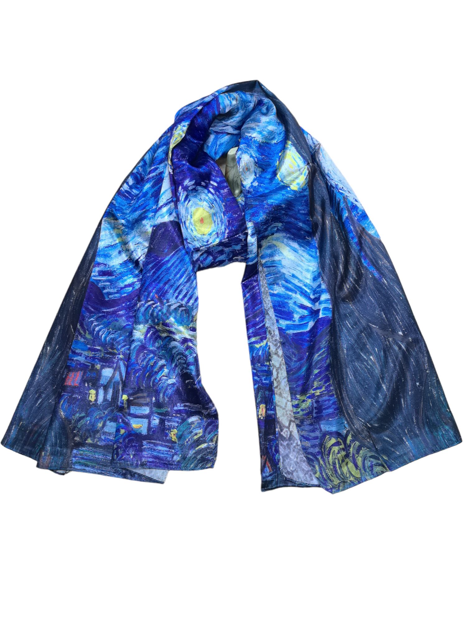 Foulards châle peinture à l'huile double face (x4)#11