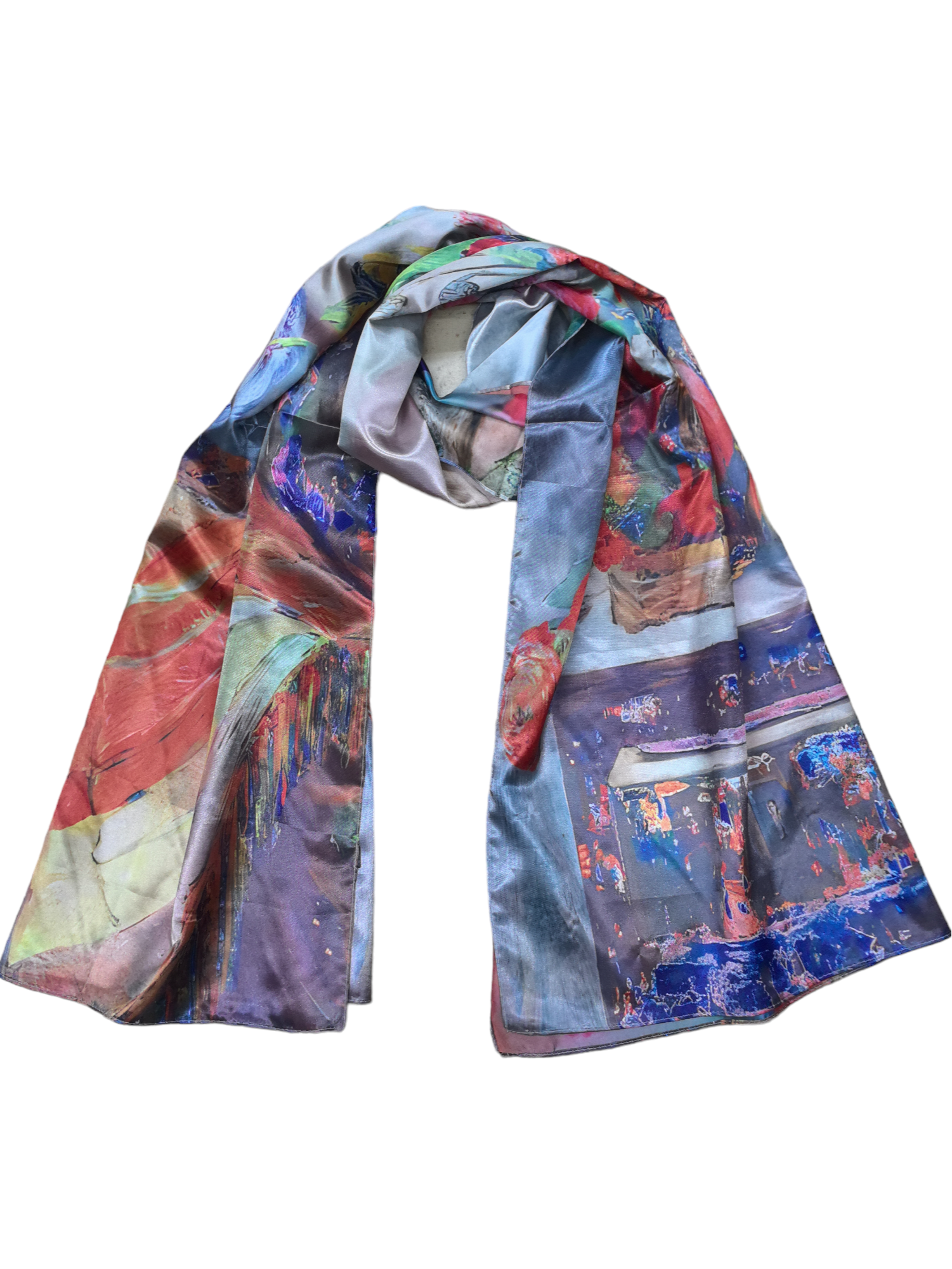 Foulards châle peinture à l'huile double face (x4)#13