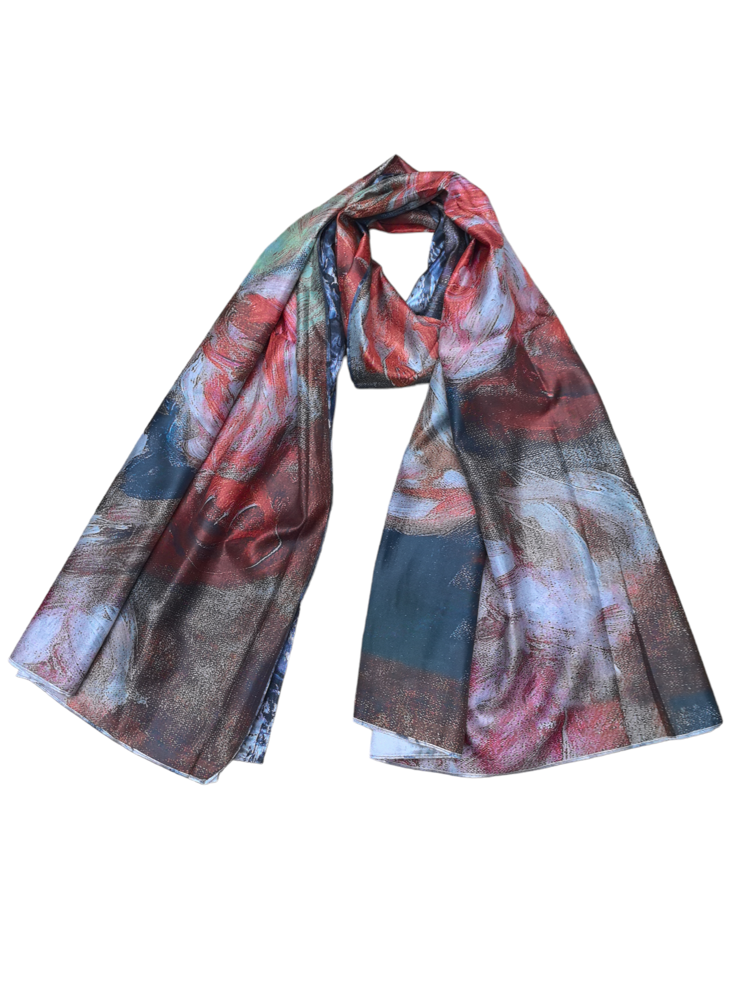 Foulards châle peinture à l'huile double face (x4)#15