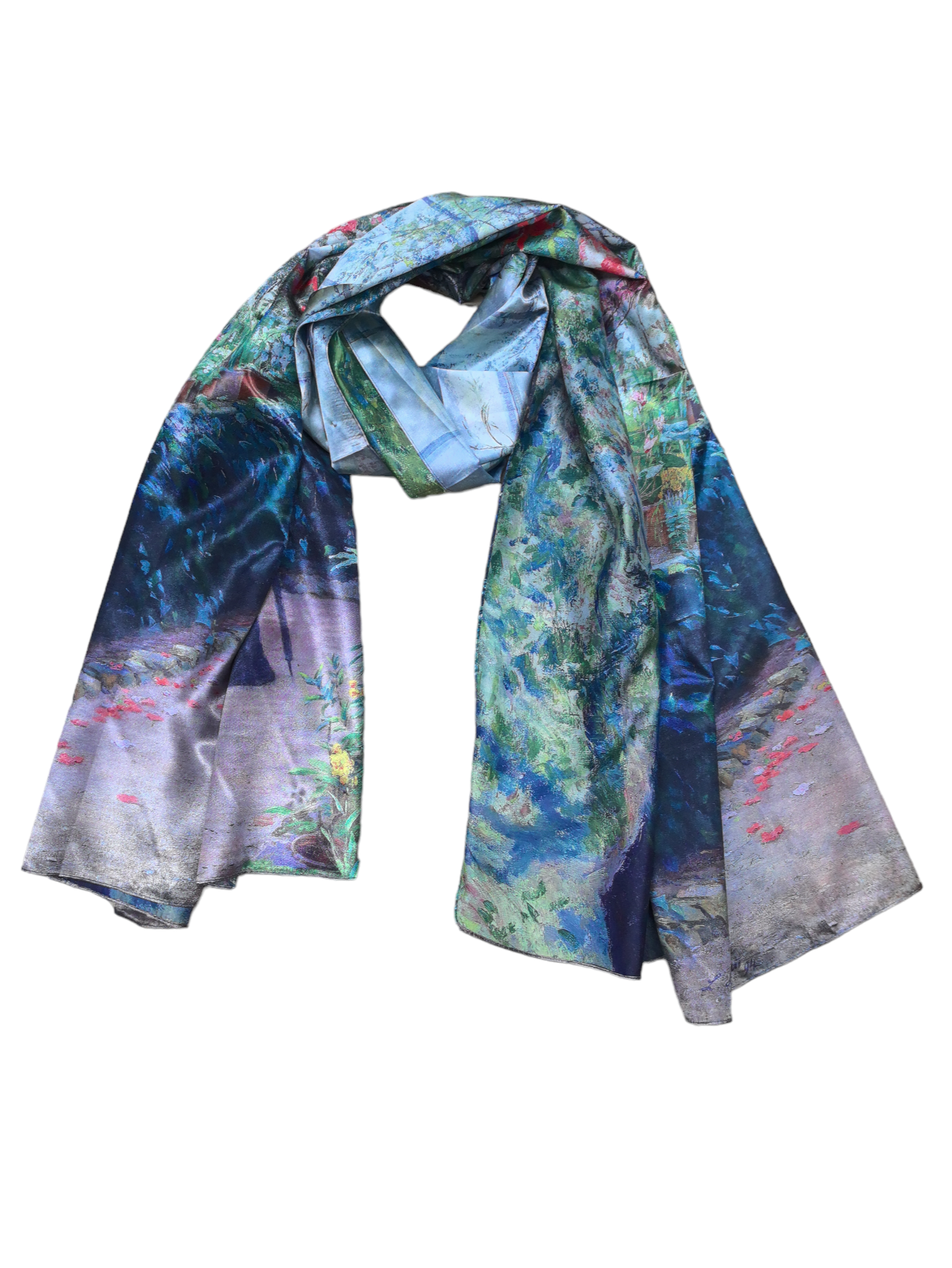 Foulards châle peinture à l'huile double face (x4)#12