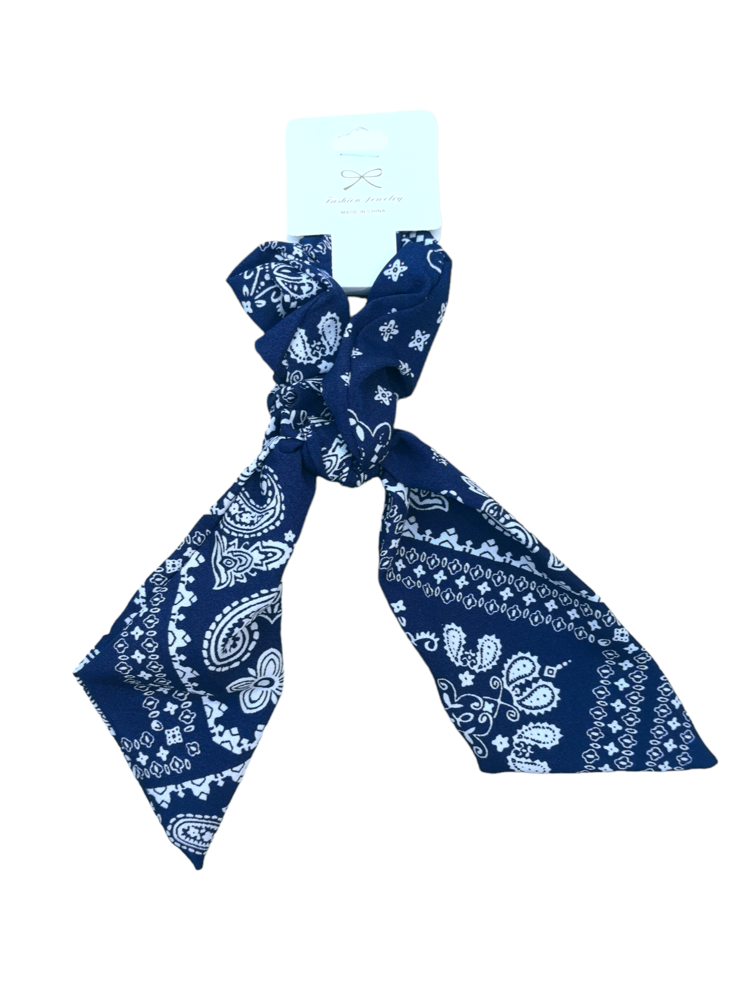 Chouchou ruban motif Paisley(x12)