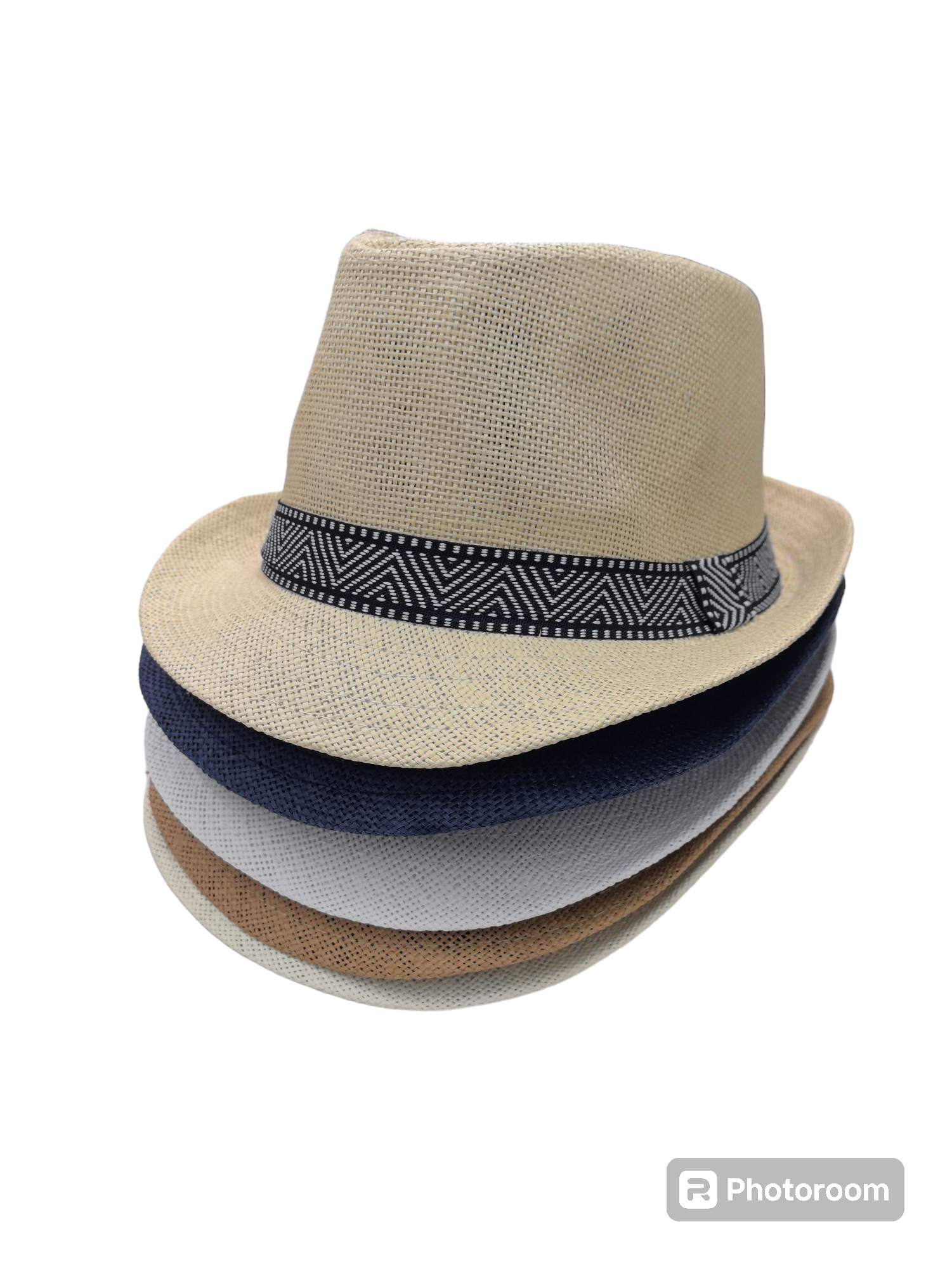 Chapeau de paille avec ruban (x12)