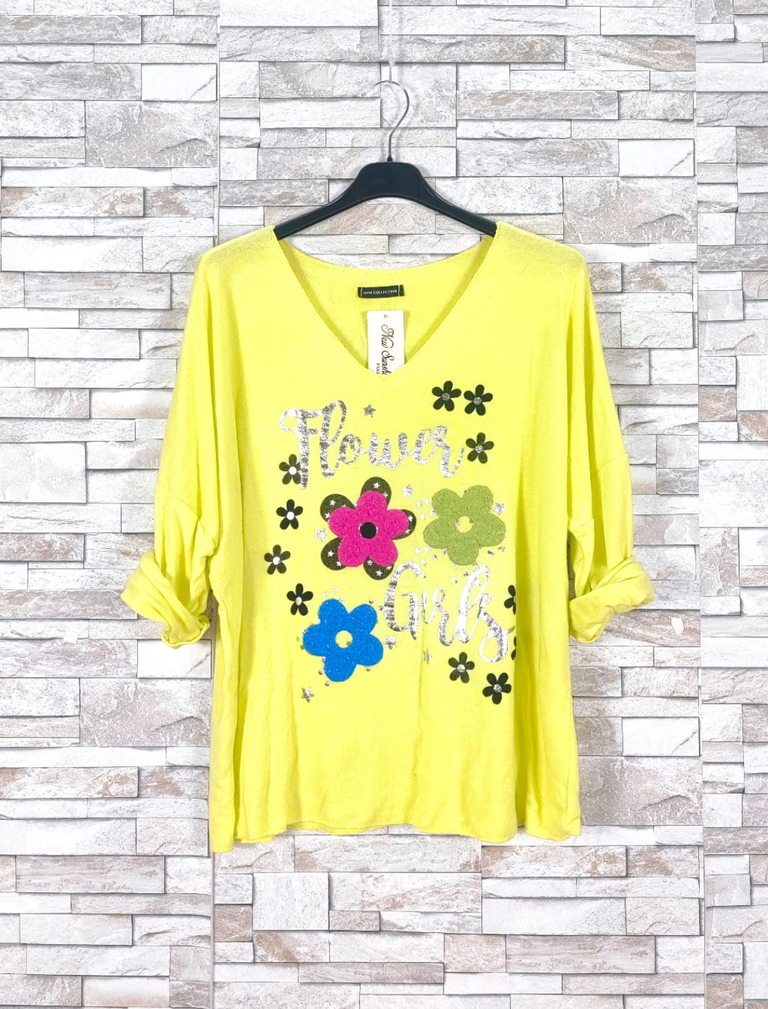 T-shirt oversize manches longues imprimé (x9)