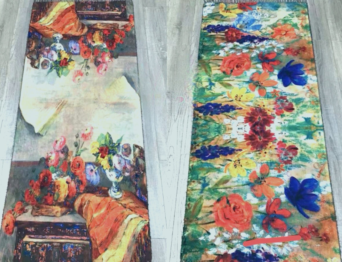 Foulards châle peinture à l'huile double face (x4)#13