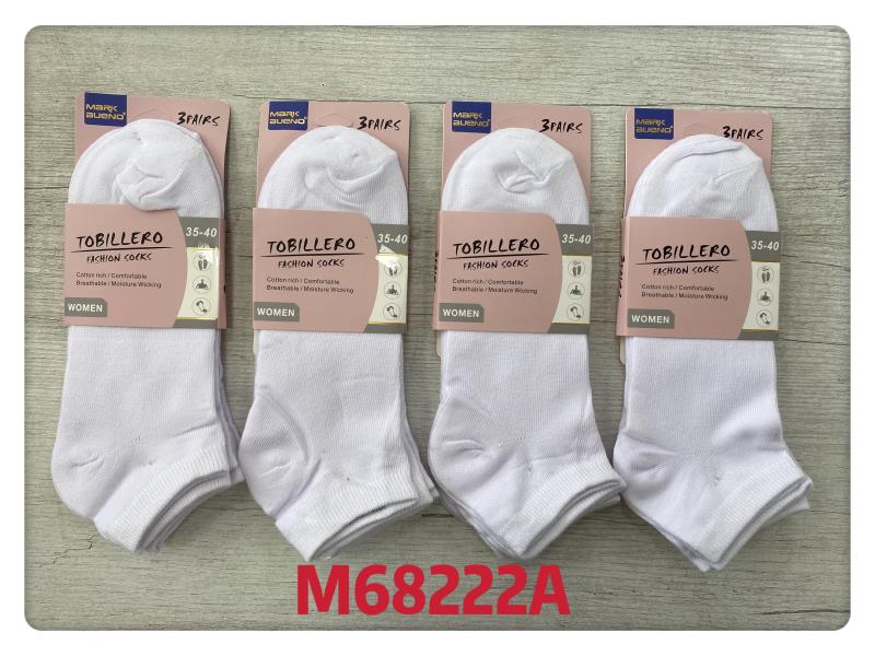 FEMME Chaussettes invisibles 95% coton T35-40 (x24)