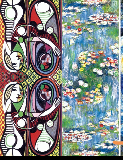 Foulards châle peinture à l'huile double face motif mélange(x16)#
