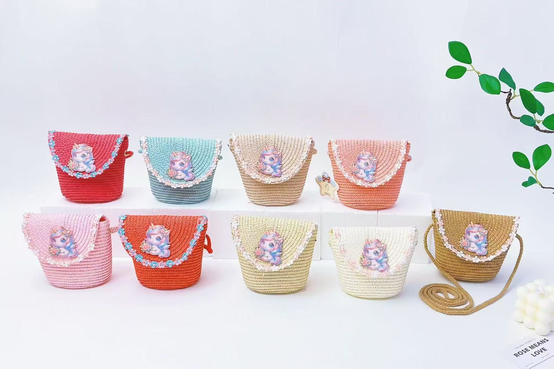 Sac mini paille fille   (x12)#03