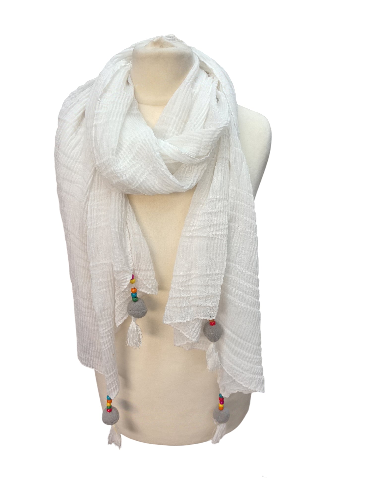 Foulard avec pompon (x12)