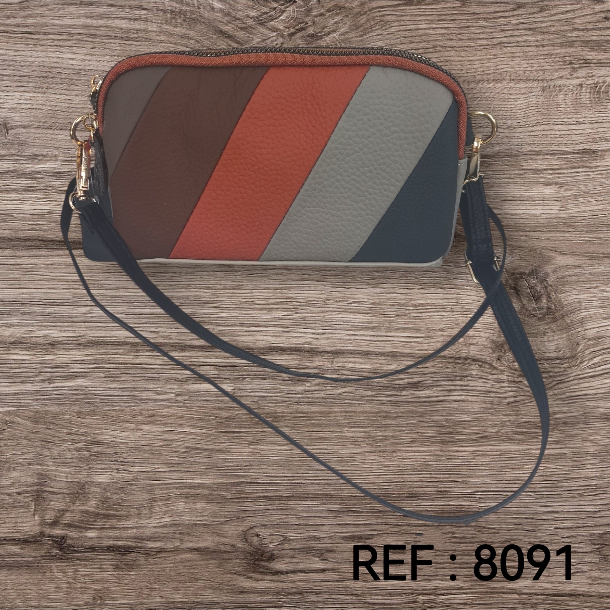 Sac multicouleur- Cuir véritable couleur (X6)